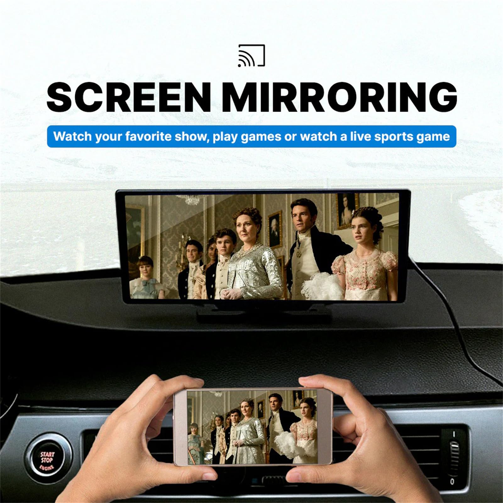 Car Tablet Pro Max 2025, Wireless CarTablet Pro Max 2025 Model 4K Front and Rear Dash Cam, 10.26" HD Portable Carplay & Android Auto Screen 1080P Backup Camera Voice Control (with Reversing Camera) 5