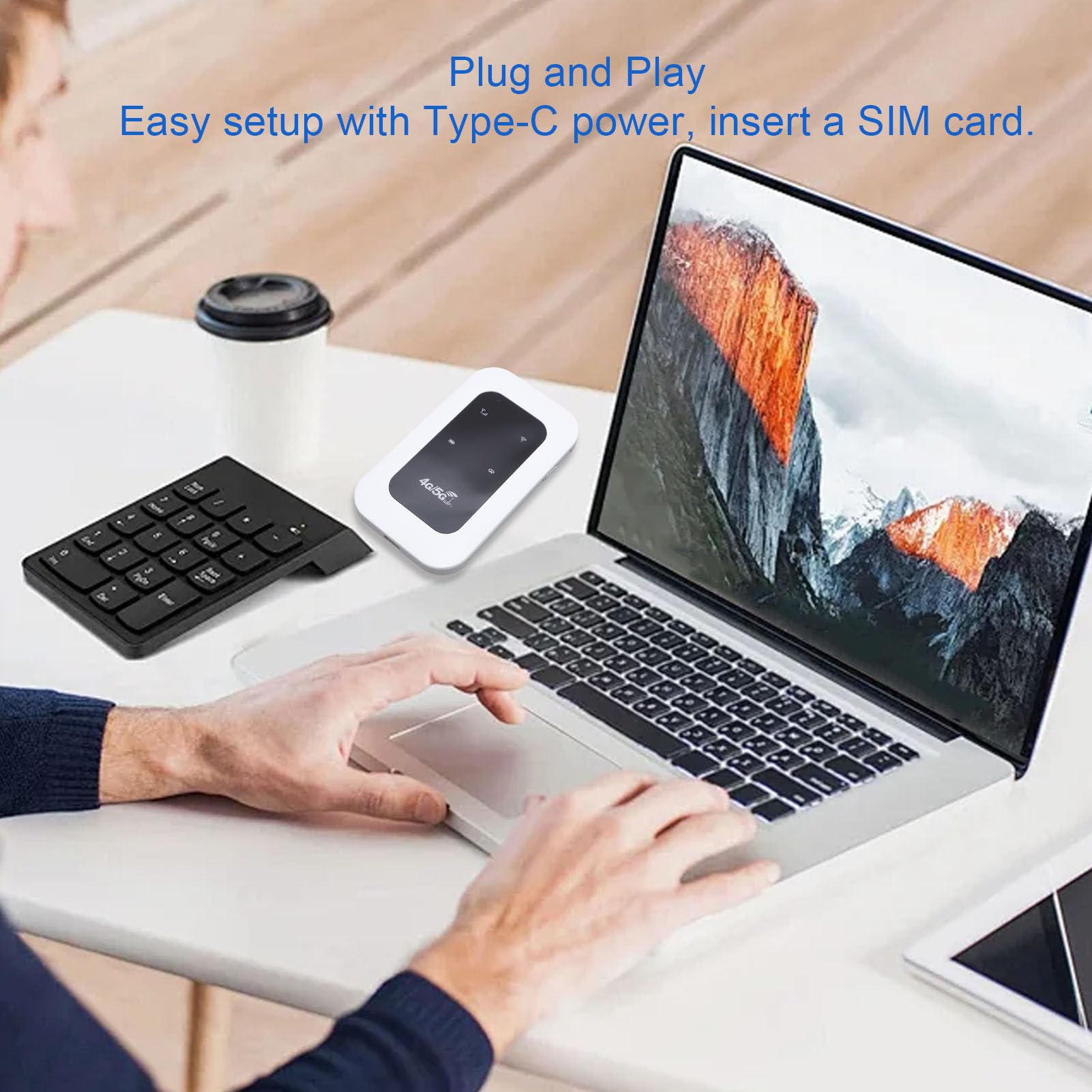 GOWENIC Portable 4G 5G WiFi Hotspot Mobile WiFi Device Wireless Router 300Mbps LTE CAT4 with SIM Card Slot for Travel Camping Motorhome 6