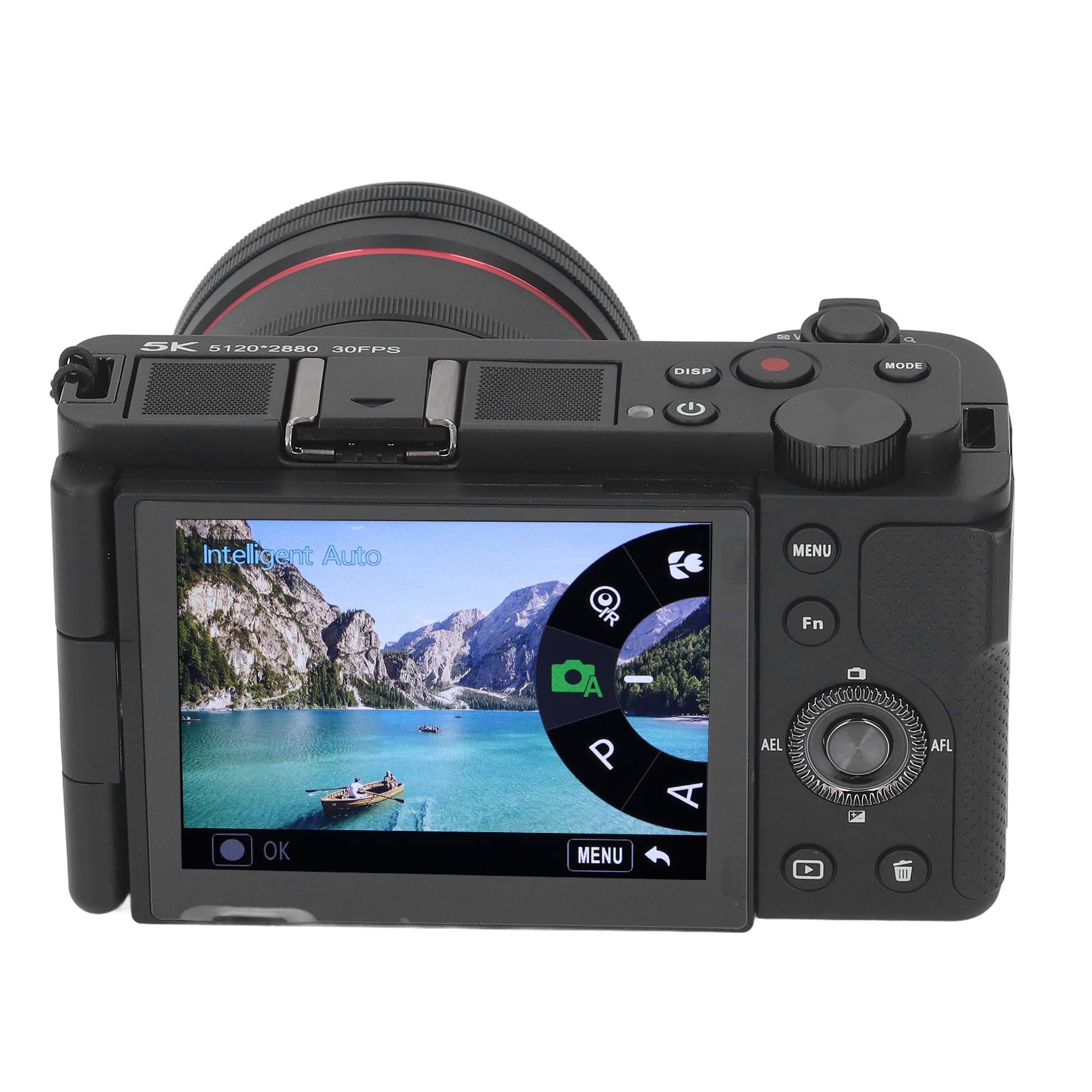 64MP Digital Camera with 12X Optical Zoom Autofocus, Supports, 5K HDR 30fps Video, Flip Touchscreen, Micro SLR Camera, Includes Filters and Beauty Mode 1