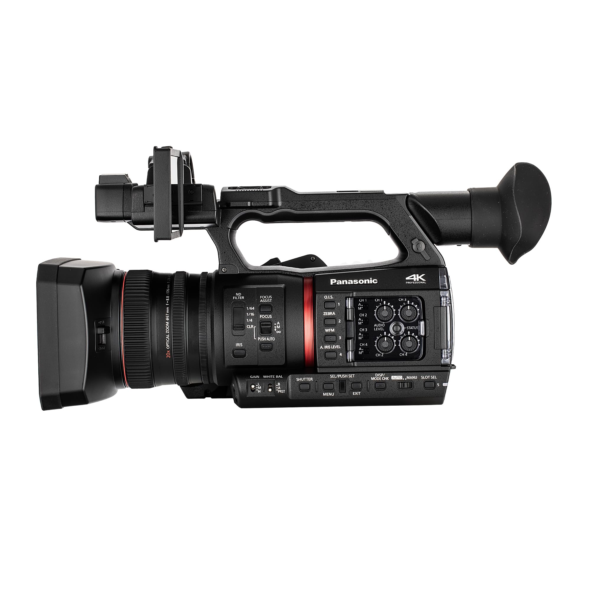 Panasonic AG-CX370 UHD 4K Pro Live Streaming Camcorder with NDI HX2 and Auto-Tracking Bundle with 64GB Memory Card + 67mm 3 Piece Filter Kit + Graduated Color Multicoated Filter Set + More 5
