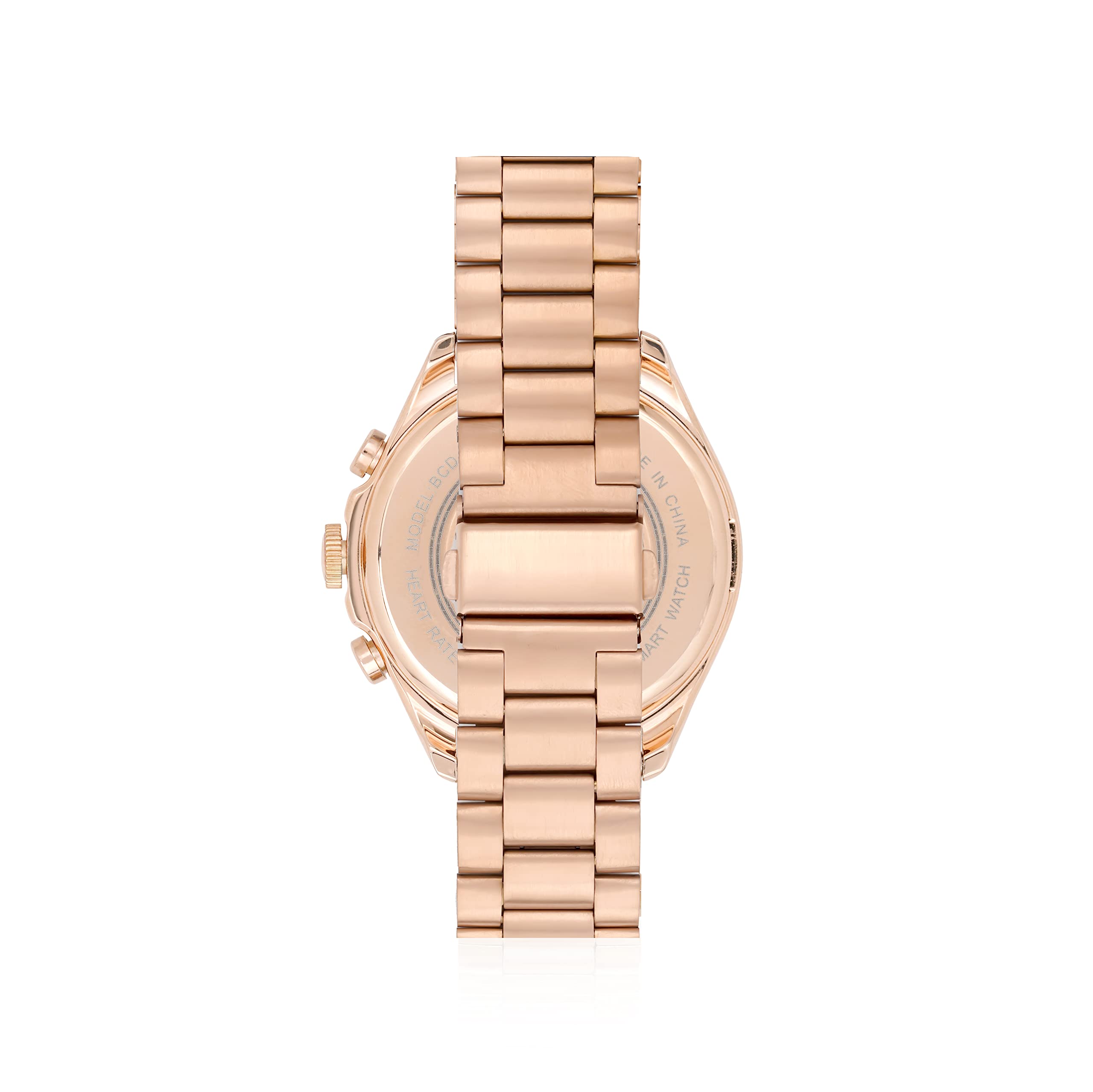 ALPHABITA Stainless Steel Glorious Women's Rose Gold Smart Watch Talk 2 Bluetooth Calling Smartwatch With 3 Button, Hands On Voice Assistance Hd Display, 14 Sports Modes With Puple Belt (Rose Gold) 6