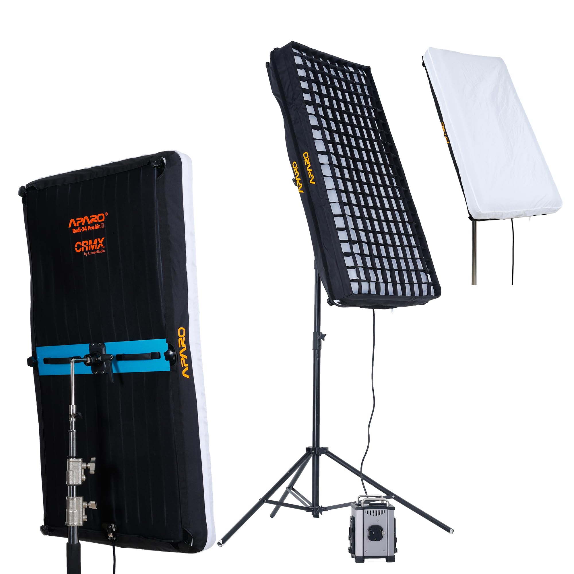Aparo Radi 24Pro Air CRMX Professonal Air Light, 360W 2000K-20000K Color Temperature Flexible LED Panel Light Inflatable Panel with Air Softbox and Honeycomb Grid, Support APP Control 3