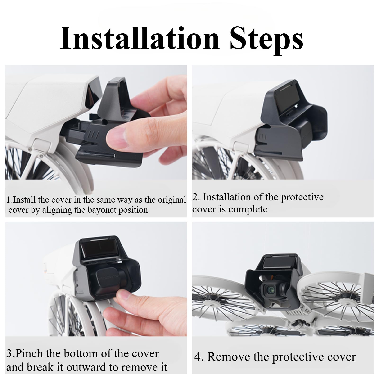Lens Hood for DJI DJI Flip Protective Dual Purpose Removable Lens Hood Drone Accessories 3