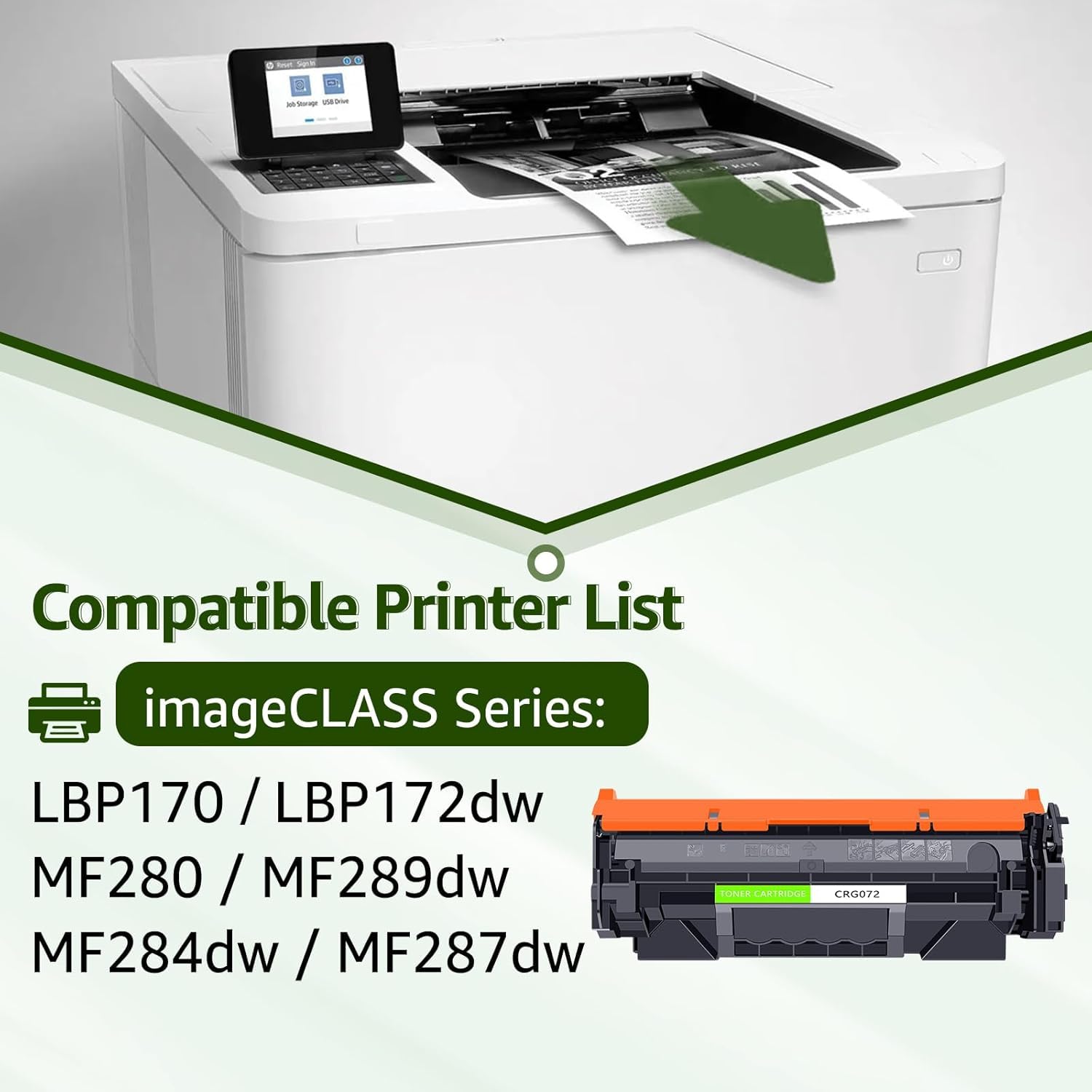 VERENA 072 CRG072 Toner Cartridge Compatible Replacement for Canon 072 CRG072 Use with imageCLASS MF284dw MF287dw MF280 LBP172dw LBP170 MF289dw Series Printer (with chip) 2