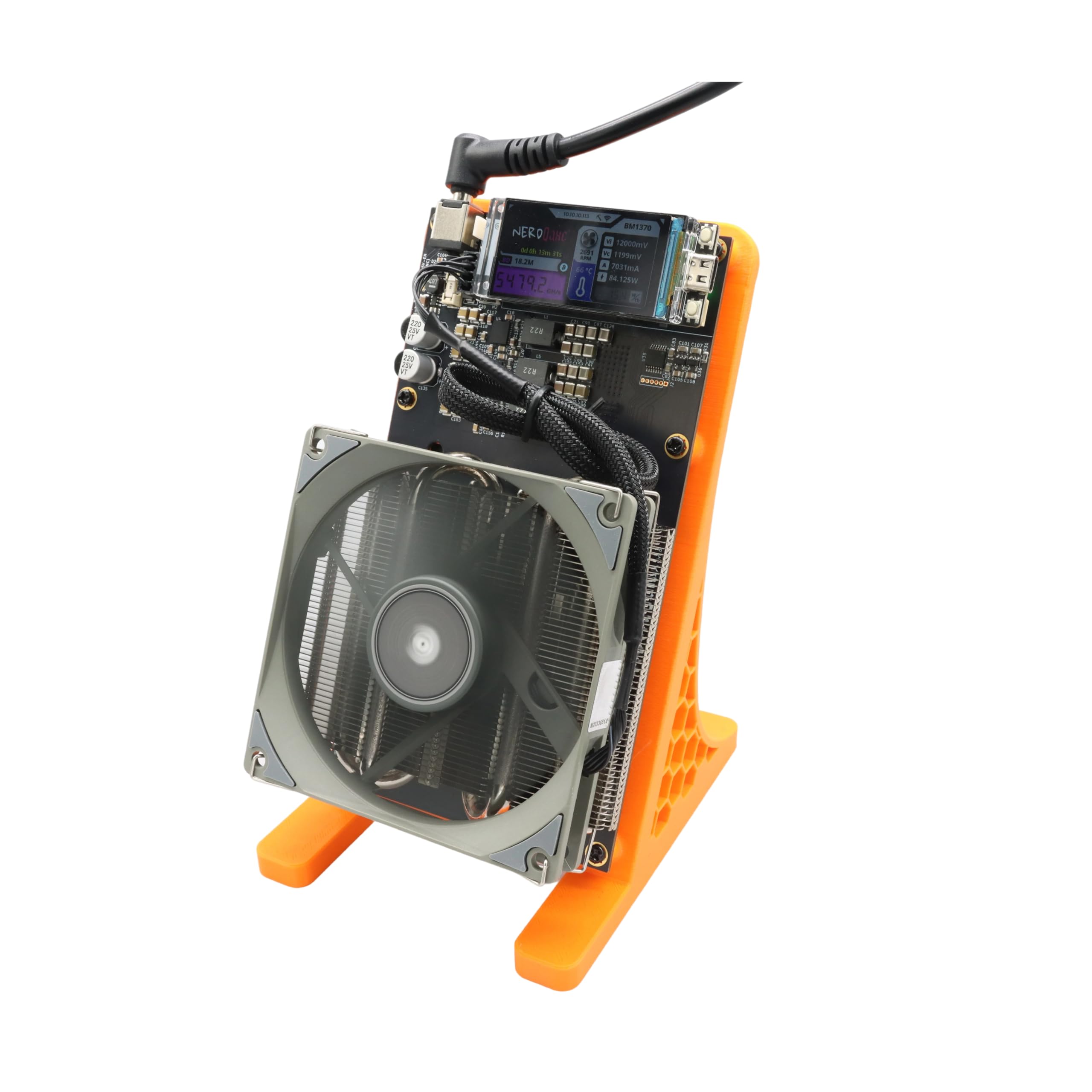 Fully Open-Sources Bitcoin Miner NerdQaxe++ 4.8TH/S 68W Powerful High Efficiency Crypto Asic Miner Bitcoin Lottery Miner with 120W PSU 4
