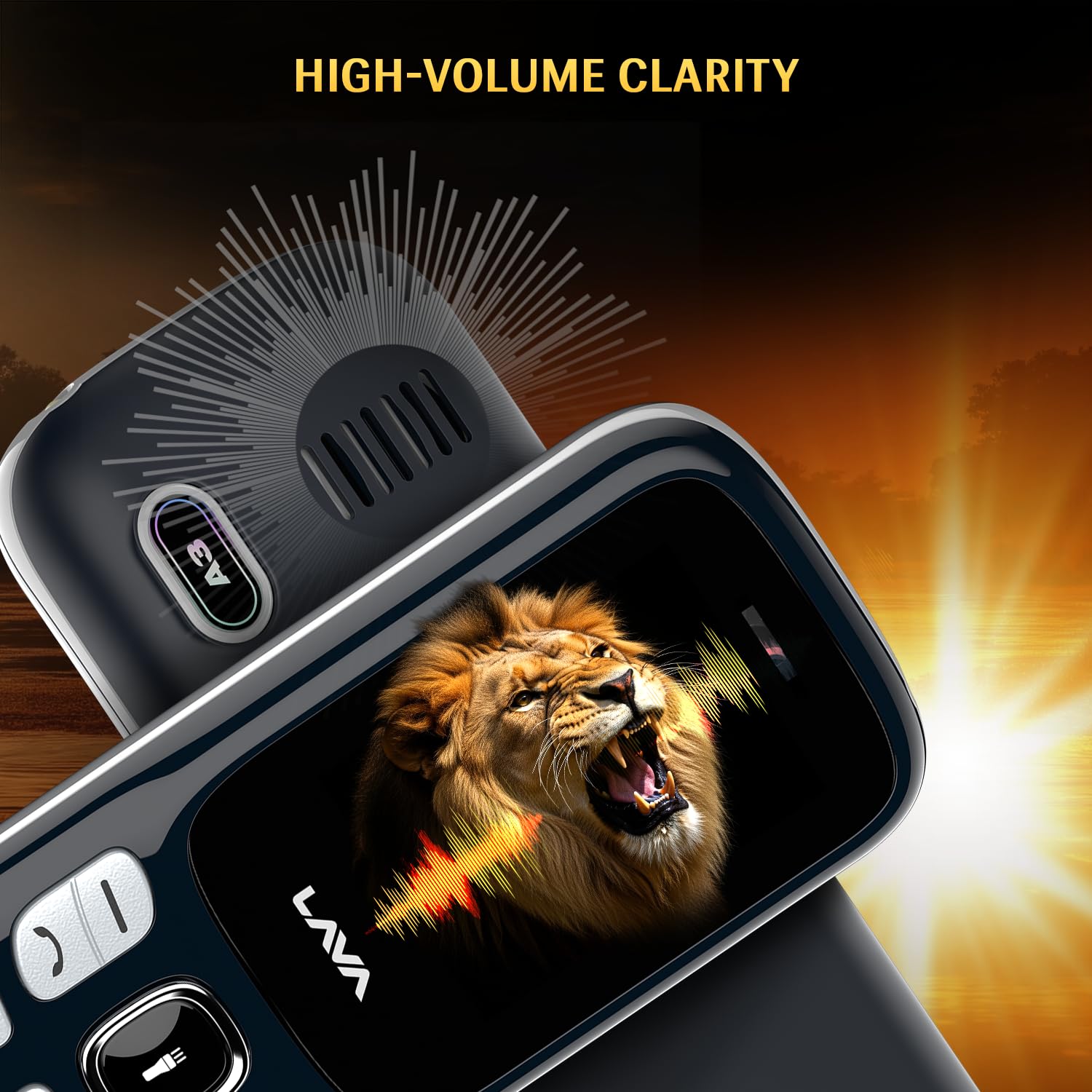 Lava A3 King 2026 Dual Sim Keypad Mobile Phone | 1750mAh Big Battery | 1.8" Large Display | 7 Languages Read & Write Support | Vibration Alert (Blue) 4