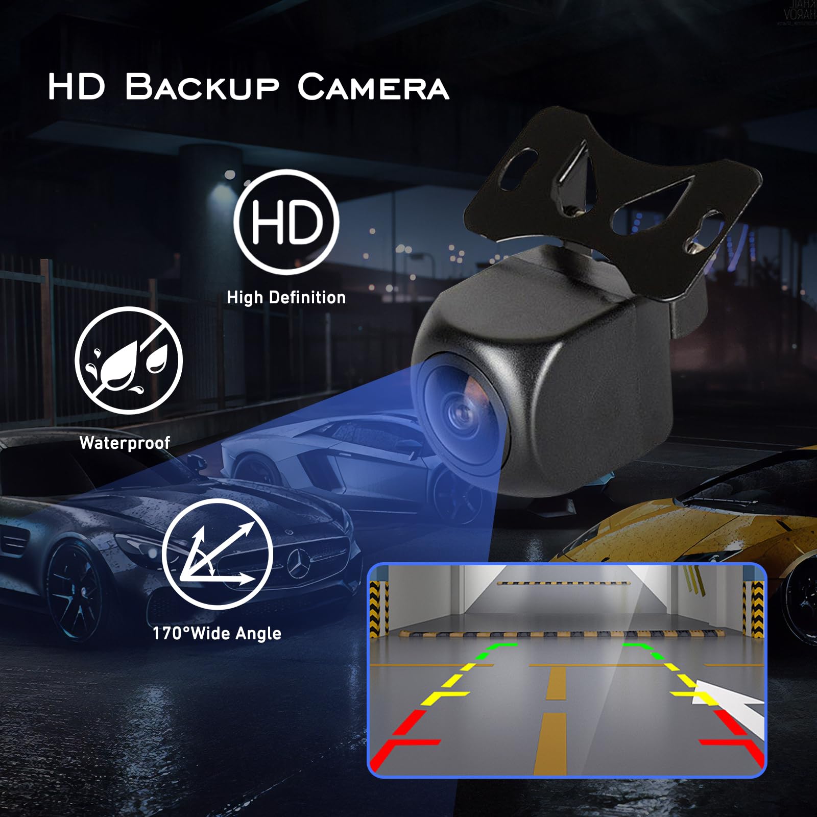 EVERSECU Carplay & Android Auto with Dash Cam - 8.1" HD IPS Touch Car Play Screen for Car, 4K Front & 1080P Rear Camera, Loop Recording, Bluetooth Audio, Mirror Link, GPS 4