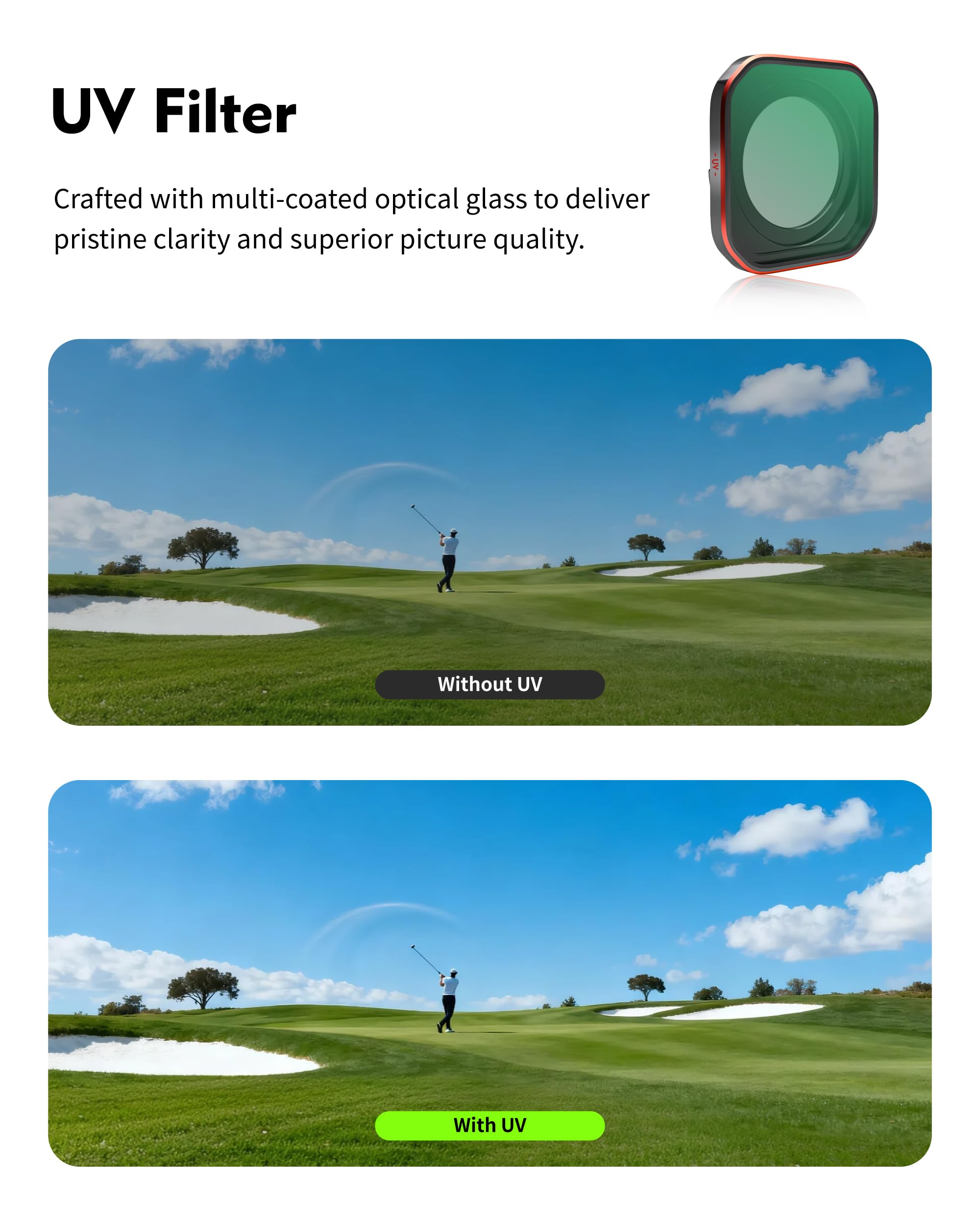 OfeooAi 4-Pack Hybrid ND/CPL Filter Set for Insta360 Ace Pro2 6