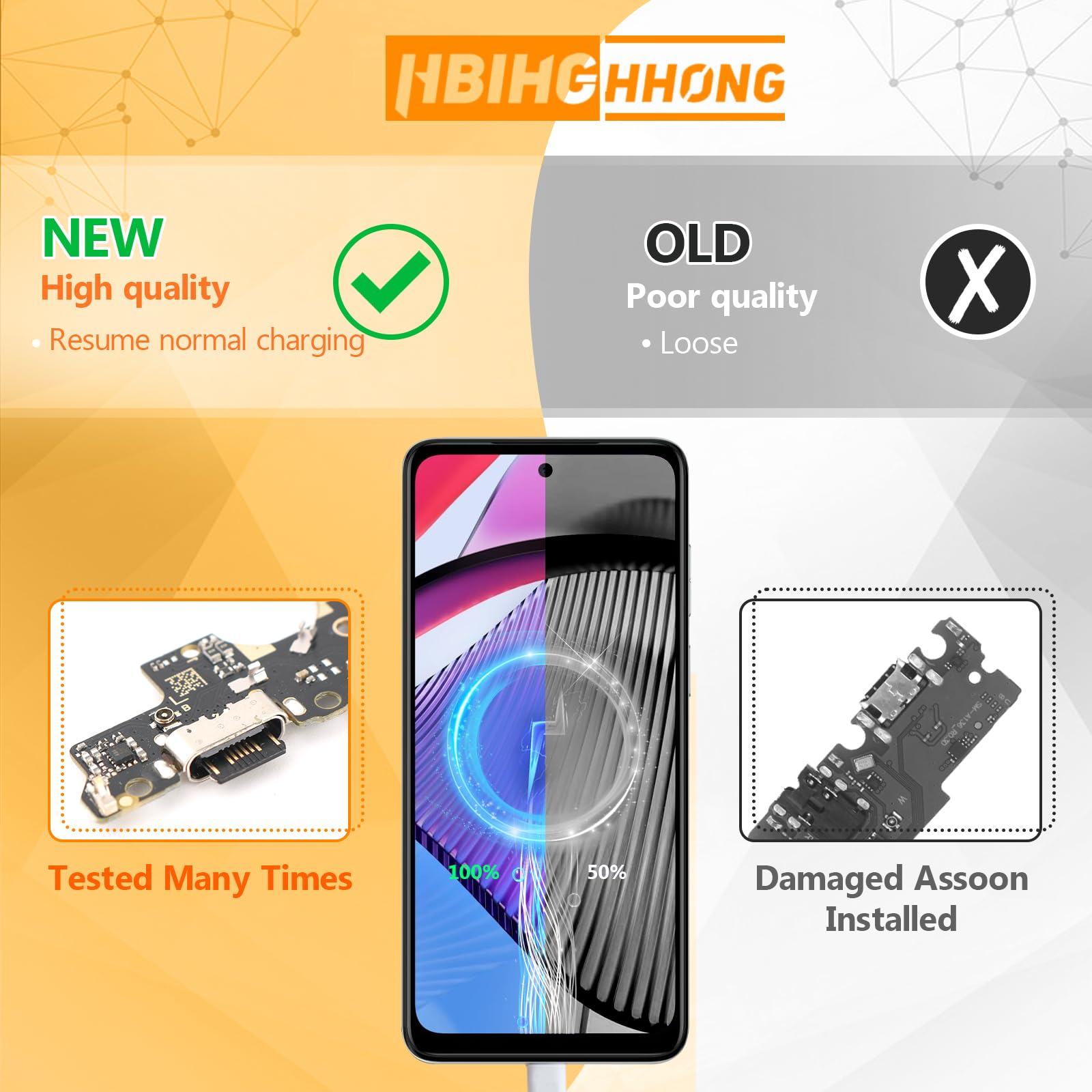 HBIHGHHONG USB Charging Port for Motorola Moto G Power 2023 5G Dock Connector Replacement for G Power 2023 5G XT2311 Charger Port Dock Board Repair Parts 6