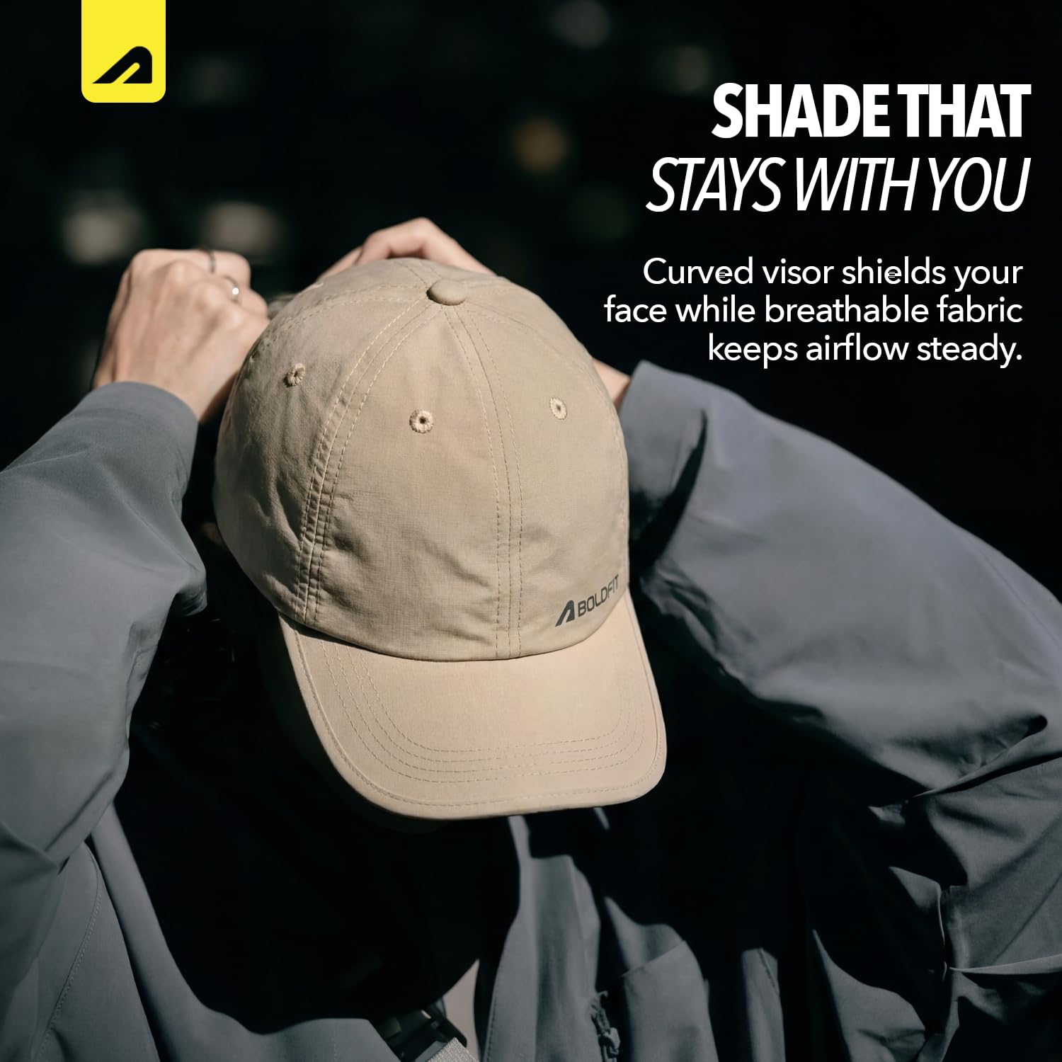 Boldfit Head Caps for Men Unisex Mens Caps with Adjustable Strap in Summer Hat for Man for All Sports Cap for Girls hat Gym Hats for Man Women Lightweight Breathable Unisex Hats Beige 6