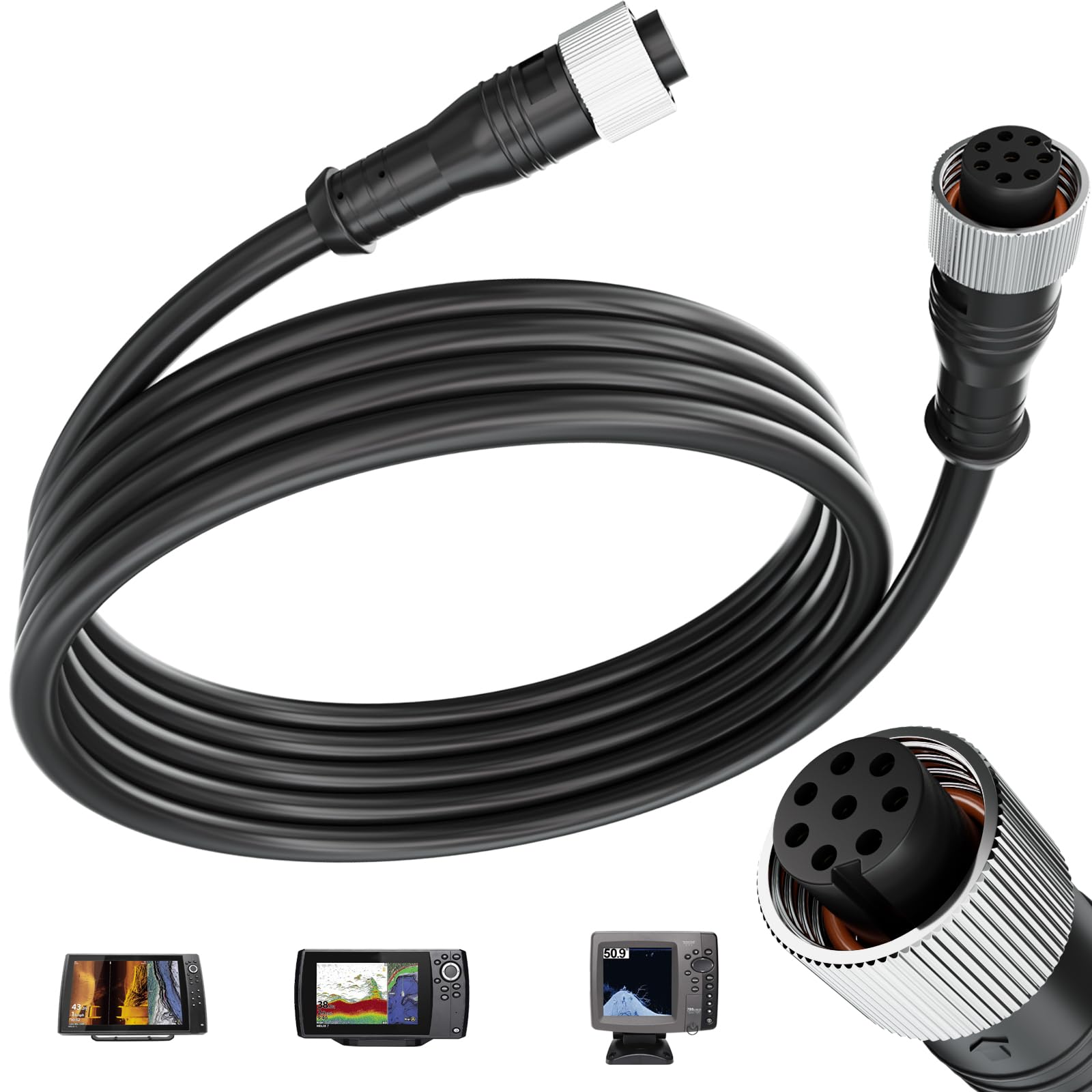 LaWana Boat Ethernet Cable AS EC 720073-5 5.2 Foot for Humminbird,Compatible with Helix, 10, 12,7, 8, 9, 15,SOLIX,APEX, and Onix Models (5FT) 1