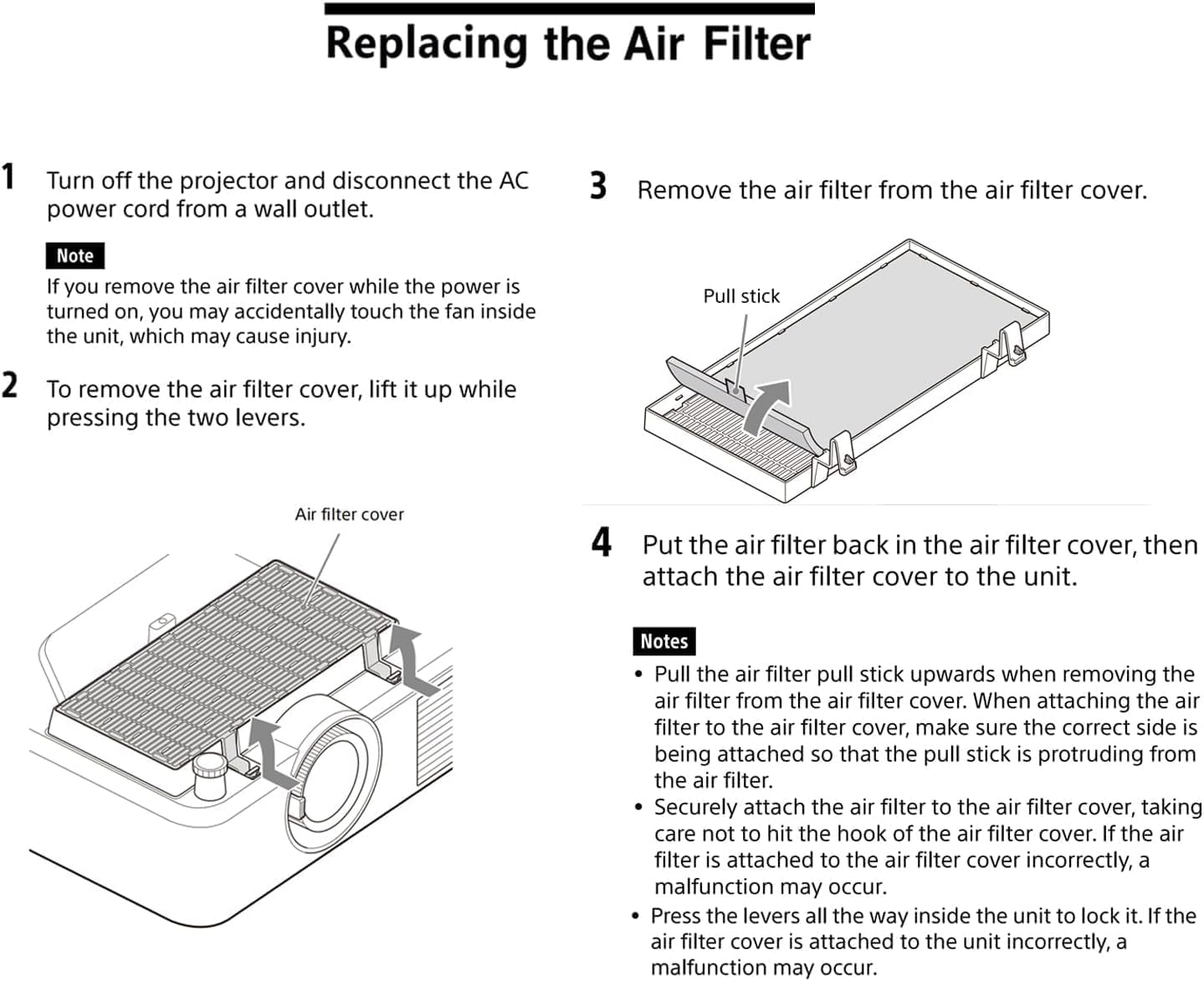 AOERUOW S0502764502 Replacement Projector Air Dust Filter for Sony VPL-PHZ50,VPL-PHZ60,VPL-PHZ51,VPL-PHZ61 Projectors 5
