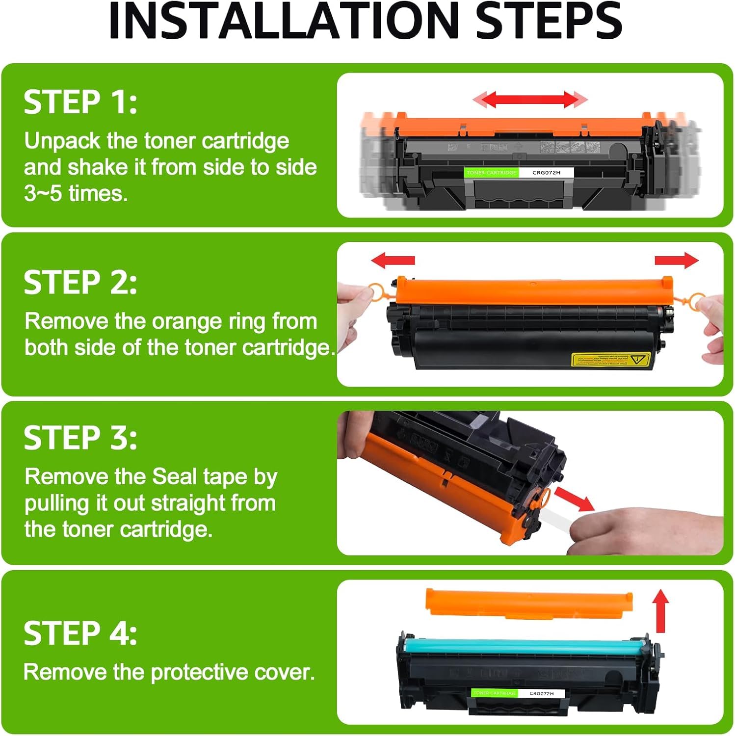 VERENA 072 CRG072 Toner Cartridge Compatible Replacement for Canon 072 CRG072 Use with imageCLASS MF284dw MF287dw MF280 LBP172dw LBP170 MF289dw Series Printer (with chip) 5
