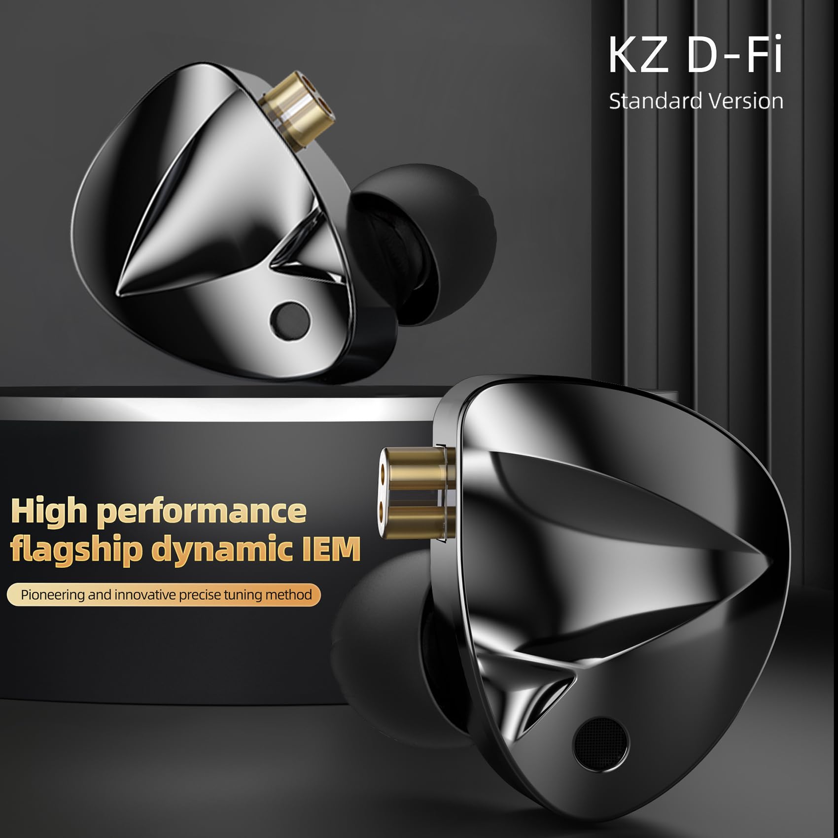 KZ D-Fi in Ear Monitor Headphones High Performance Flagship Dynamic IEMS,Dual-Magnet&Dual-Cavity Dynamic Driver Wired Earbuds Gaming Earbuds with Tuneful Bass for Musicians (Standard Version) 3