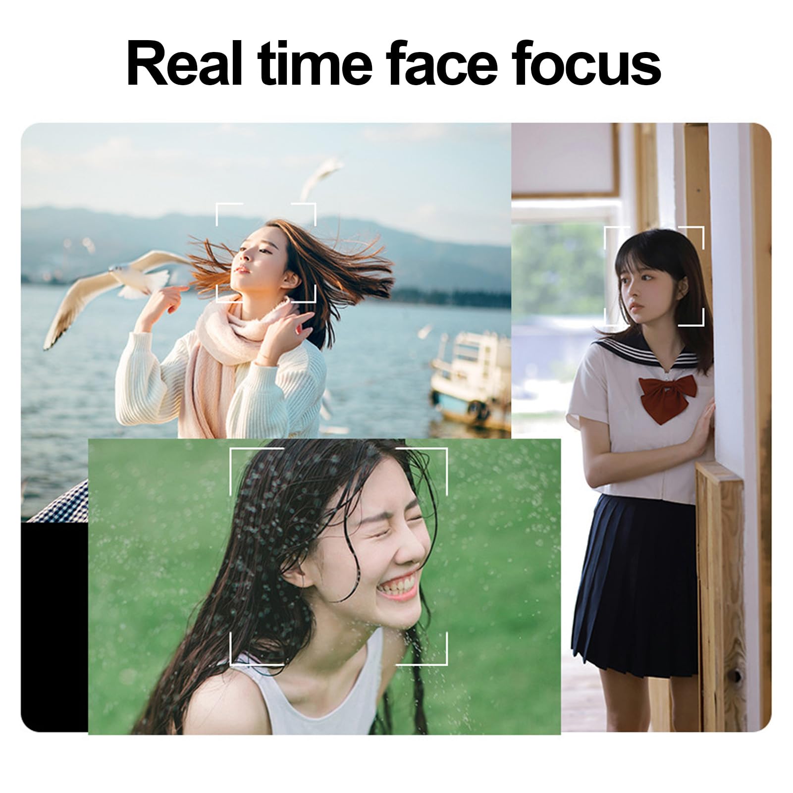 64MP Digital Camera with 12X Optical Zoom Autofocus, Supports, 5K HDR 30fps Video, Flip Touchscreen, Micro SLR Camera, Includes Filters and Beauty Mode 5