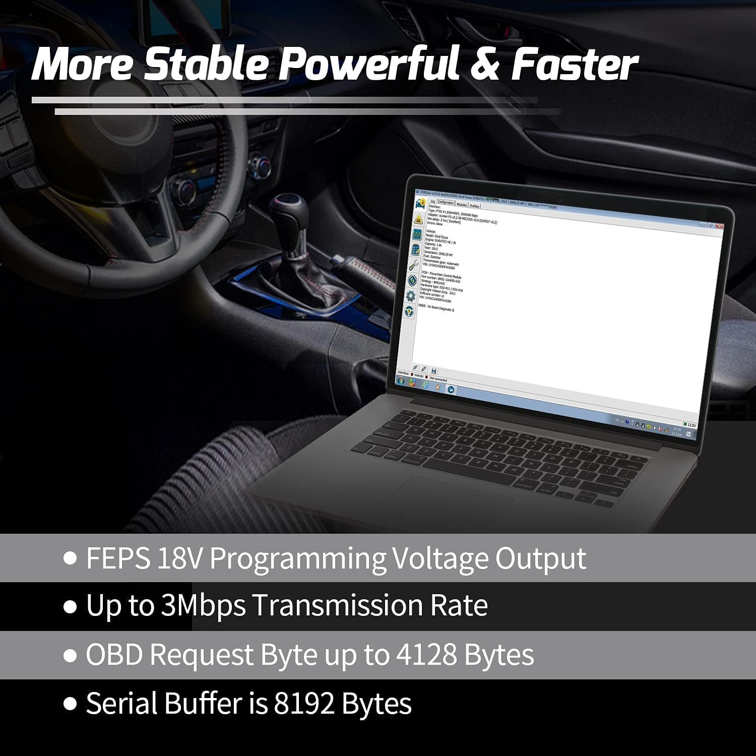 Vgate vLinker FS OBD2 USB Adapter for FORS-can HS/MS-CAN Auto Switch 3