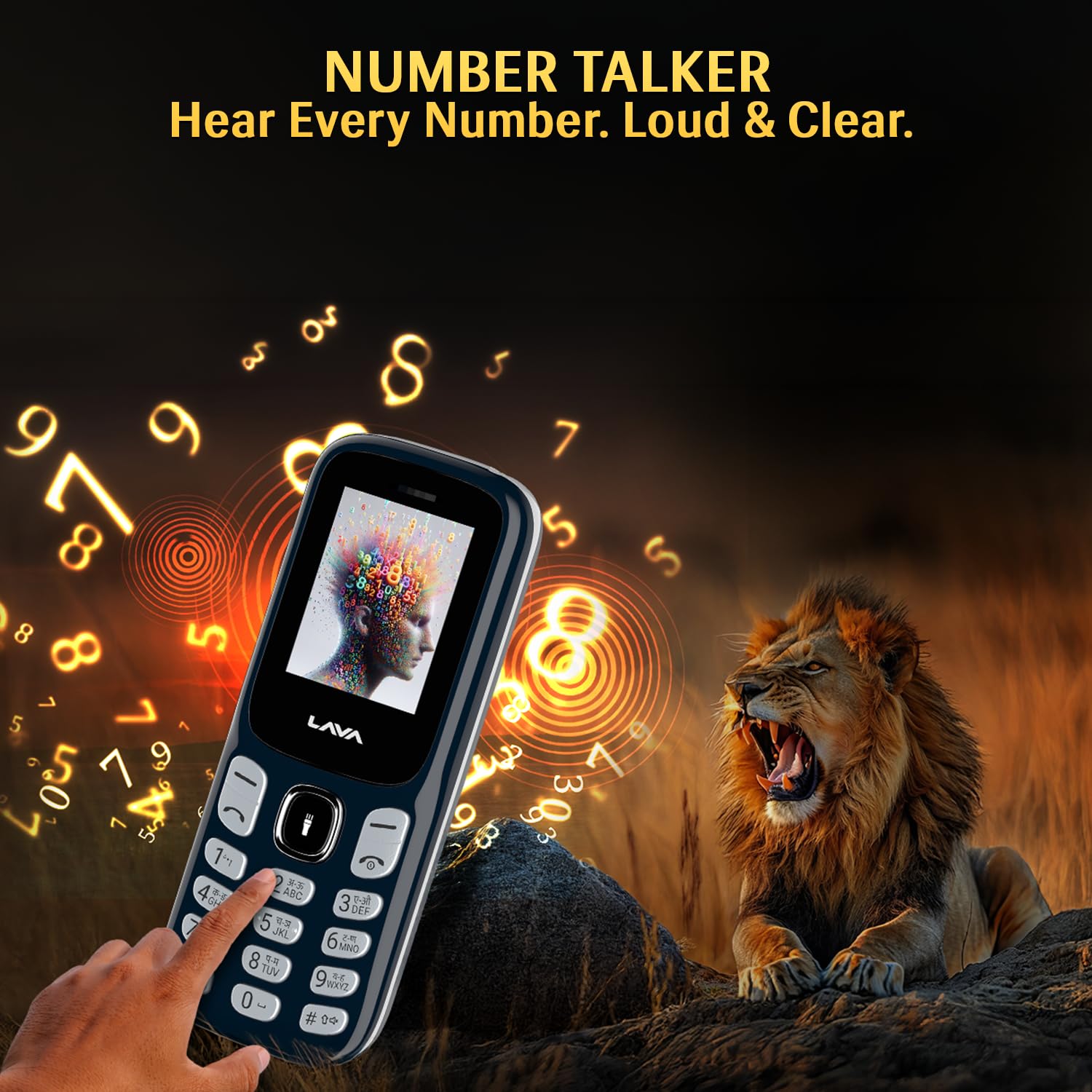 Lava A3 King 2026 Dual Sim Keypad Mobile Phone | 1750mAh Big Battery | 1.8" Large Display | 7 Languages Read & Write Support | Vibration Alert (Blue) 6
