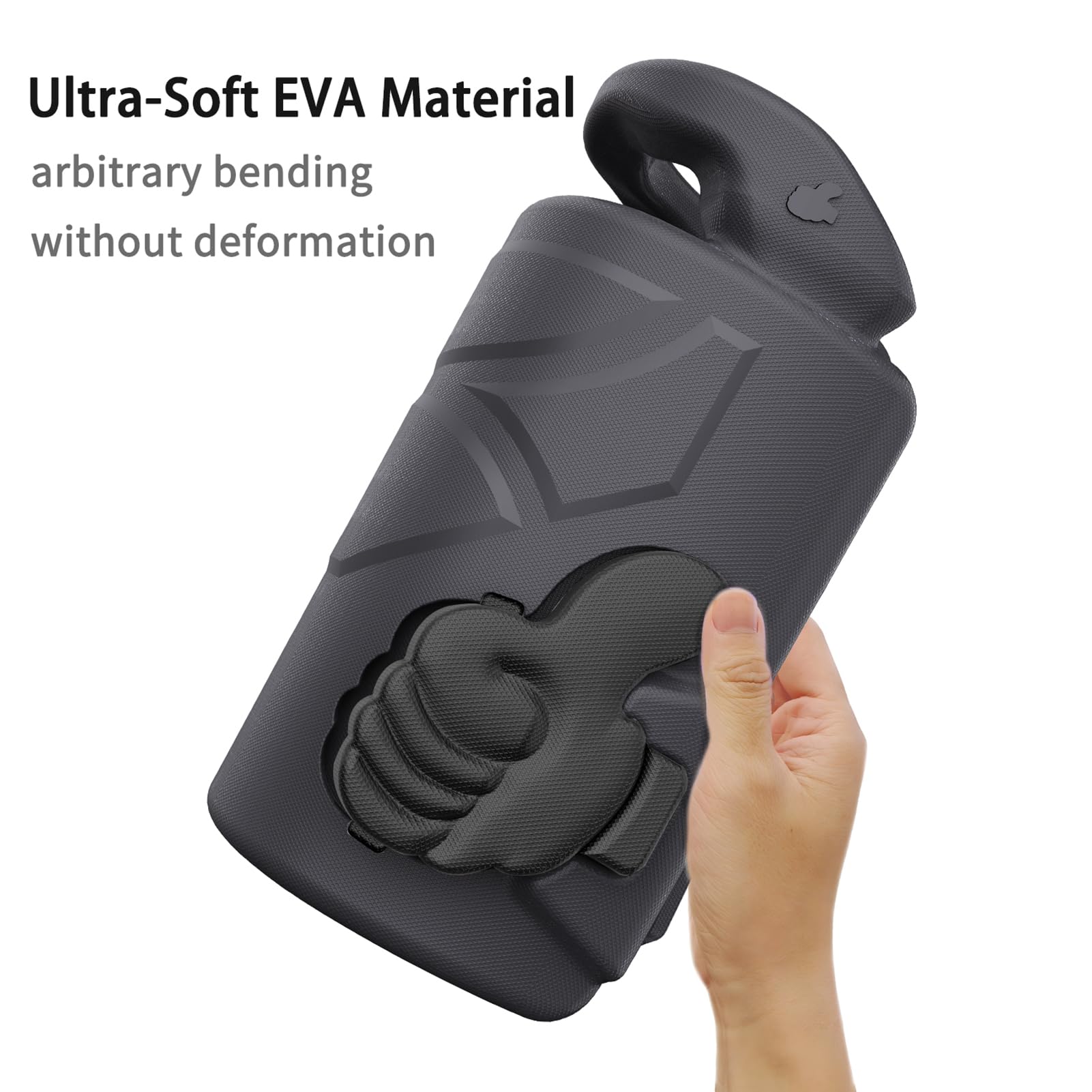 YUEHISY Tablet EVA Case Protective Cover, Shockproof Kids Case, Rotatable Foldable Handle, Washable & Precise Cutouts, for Fire HD 10 2021 2023 (Black) 3