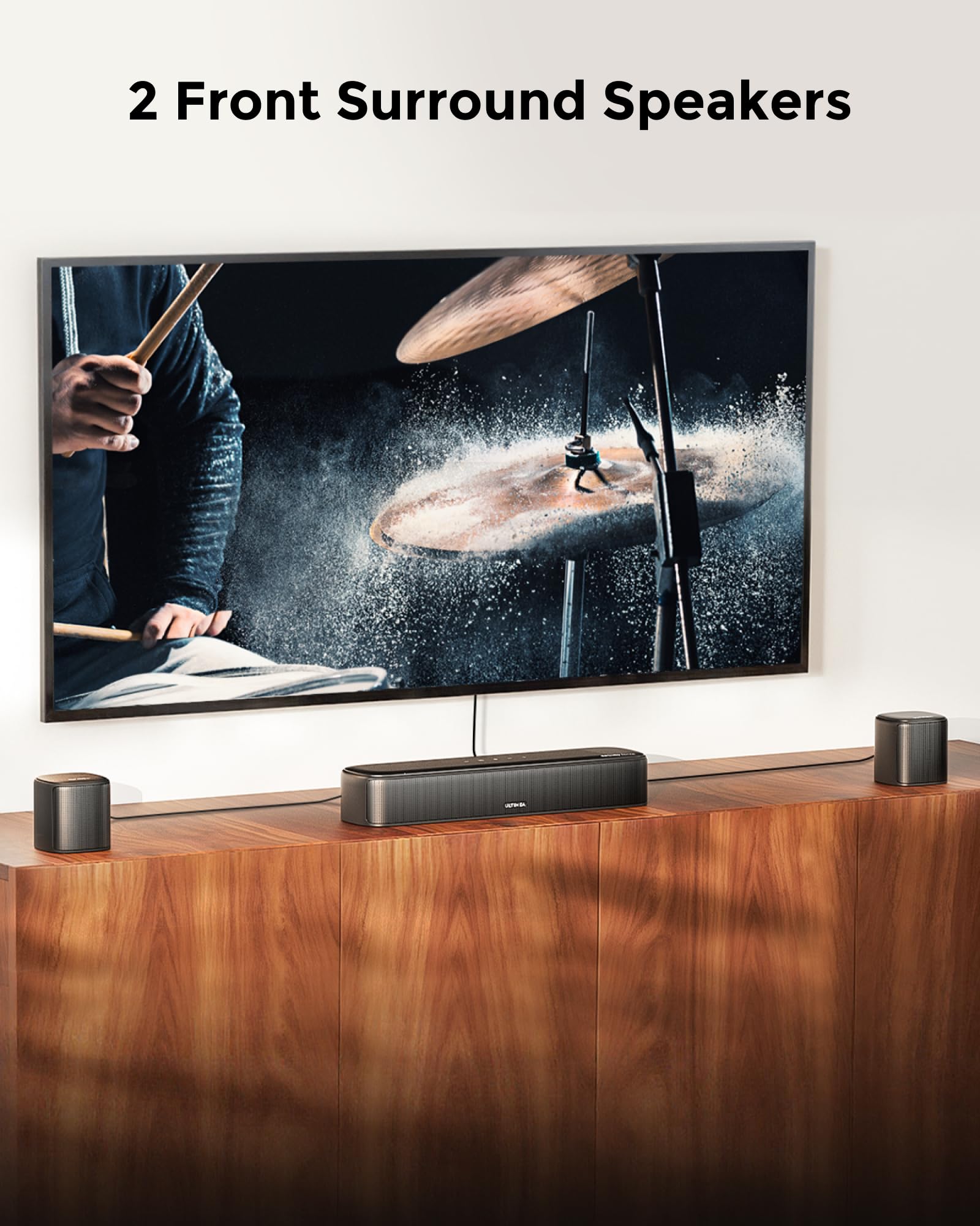 ULTIMEA 7.1ch Sound Bar with Dolby Atmos, Surround Sound System for TV with 4 Surround Speakers, Sound Bar for Smart TV with App Control, Soundbar with Subwoofer for Home Theater, HDMI eARC, Aura A60 4