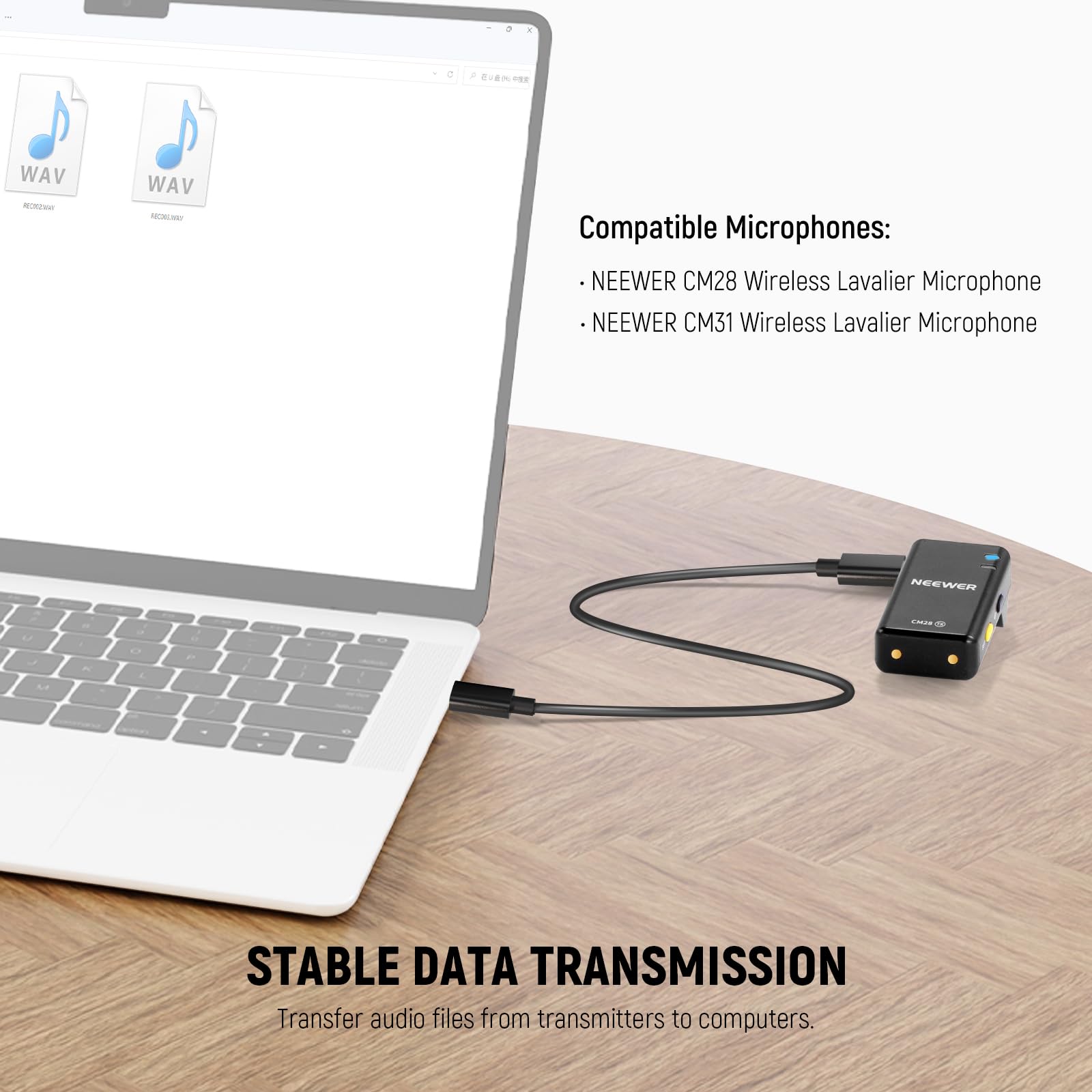 NEEWER 2 Pack OTG Cable Set, USB C to C & USB C to iOS, Male to Male DAC Audio Output Cable Compatible with iPhone iPad Android MacBook Laptop PC, 18"/45cm, LM6 5