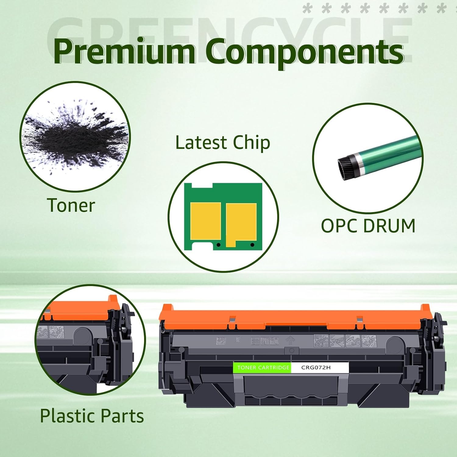 VERENA 072 CRG072 Toner Cartridge Compatible Replacement for Canon 072 CRG072 Use with imageCLASS MF284dw MF287dw MF280 LBP172dw LBP170 MF289dw Series Printer (with chip) 4