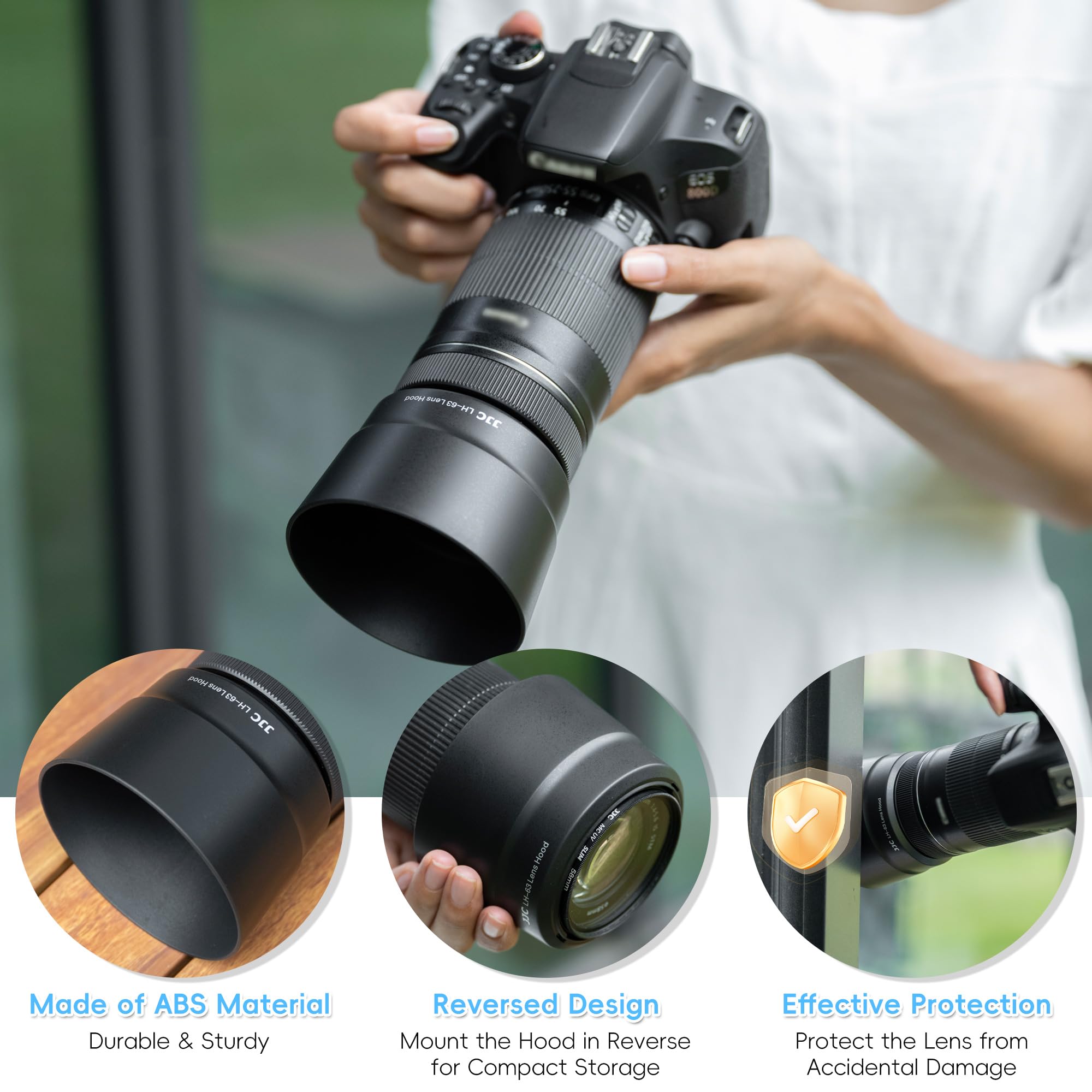 ET-63 Lens Hood for Canon EF-S 55-250mm f/4-5.6 is STM(Not for is or is II) 4