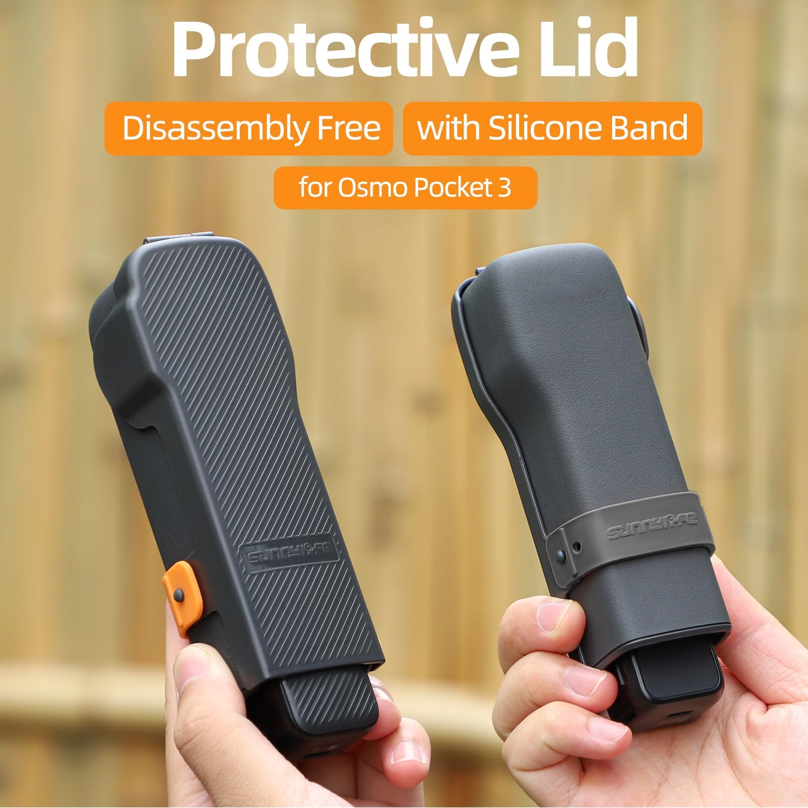 Pocket 3 Lens Cap Sunshade Cover, Gimbal Lens Screen Protective Case Compatible with DJI OSMO Pocket 3 Handheld Camera 5