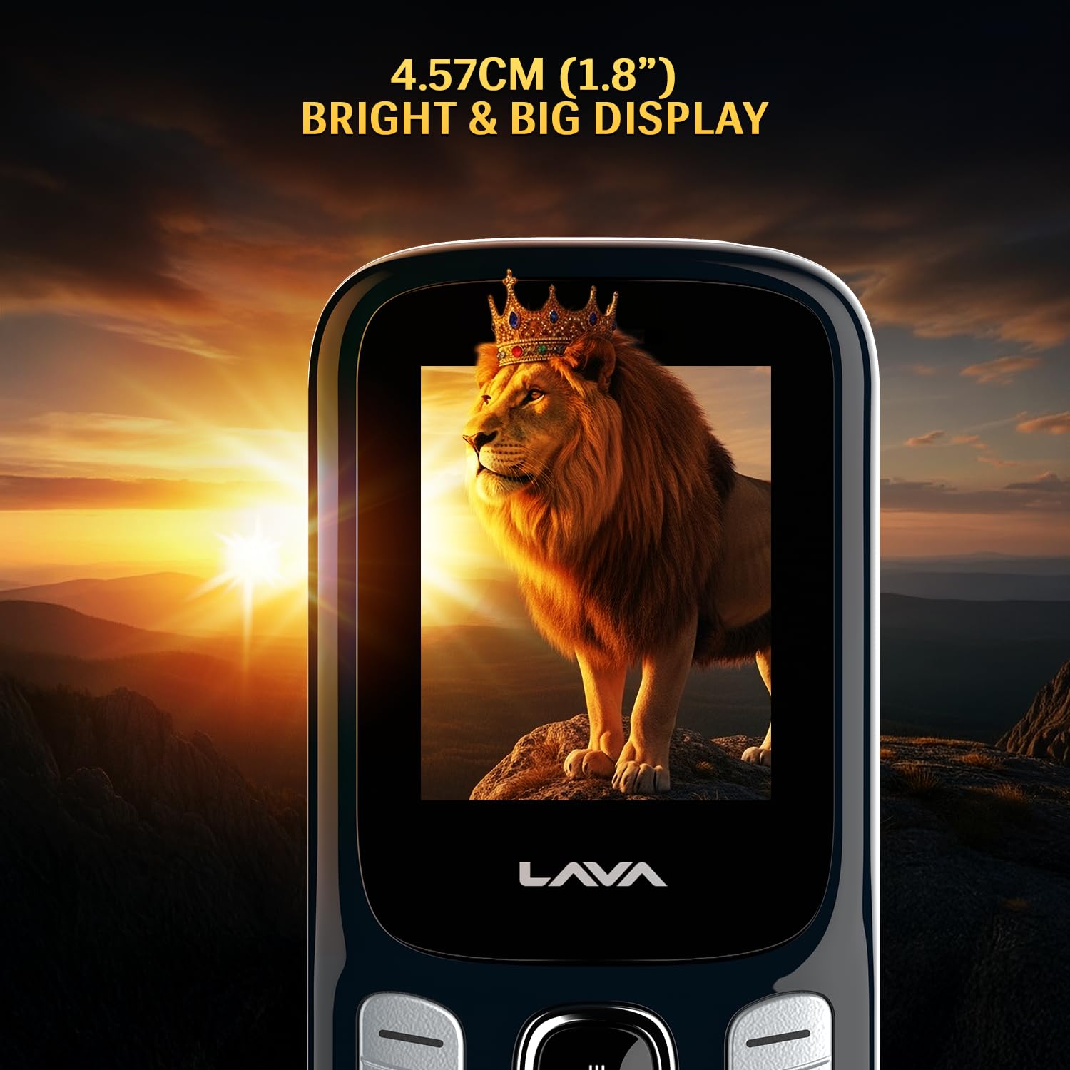 Lava A3 King 2026 Dual Sim Keypad Mobile Phone | 1750mAh Big Battery | 1.8" Large Display | 7 Languages Read & Write Support | Vibration Alert (Blue) 3