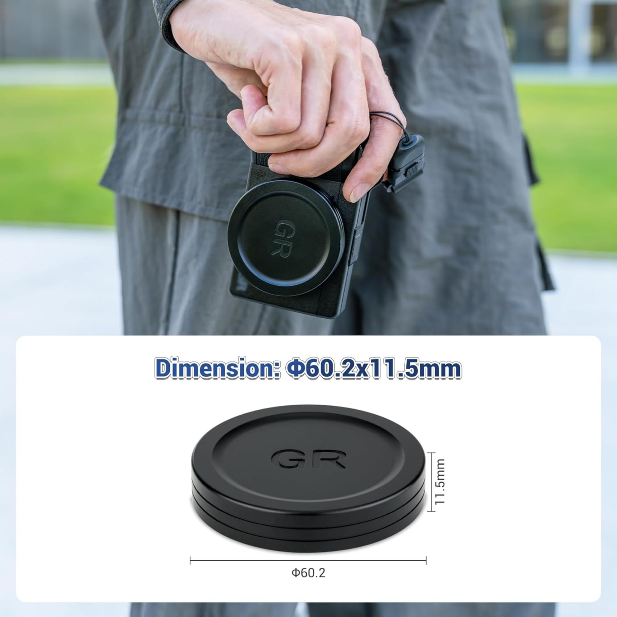 Camera Lens Cap for Ricoh GR IV GRIV GR4 GR IV HDF Monochrome with Soft EVA 6