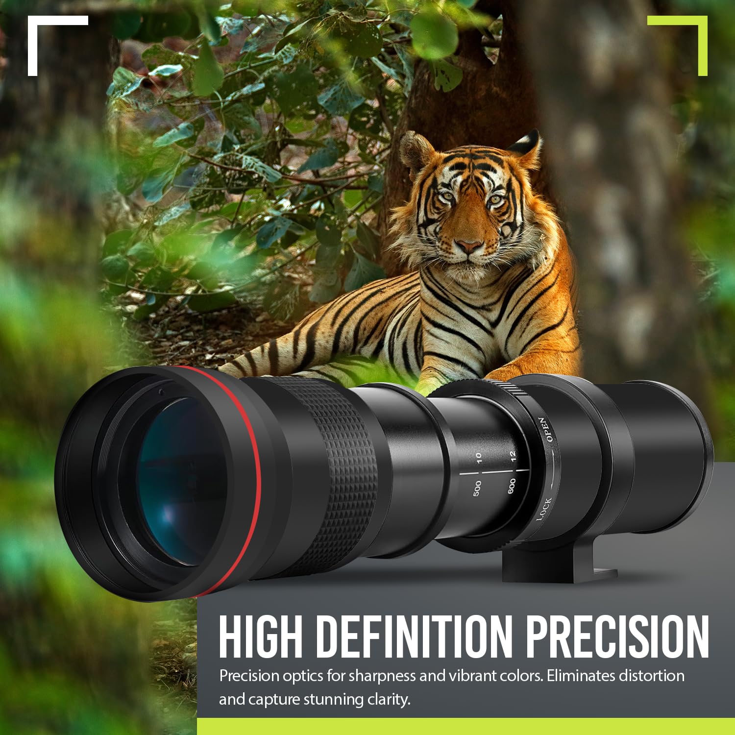 High-Power 420-1600mm f/8 Manual Telephoto Lens for Nikon Z5, Z6, Z6 II, Z7, Z7 II, Z8, Z9, Z30, Z50, Zf, Zfc Mirrorless Cameras 5
