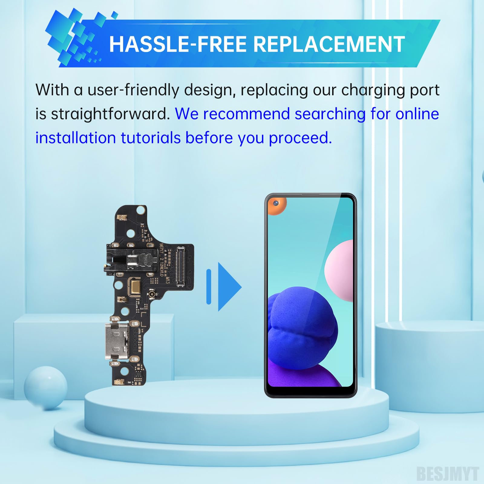 BESJMYT Charging Port Replacement for Samsung Galaxy A21 6