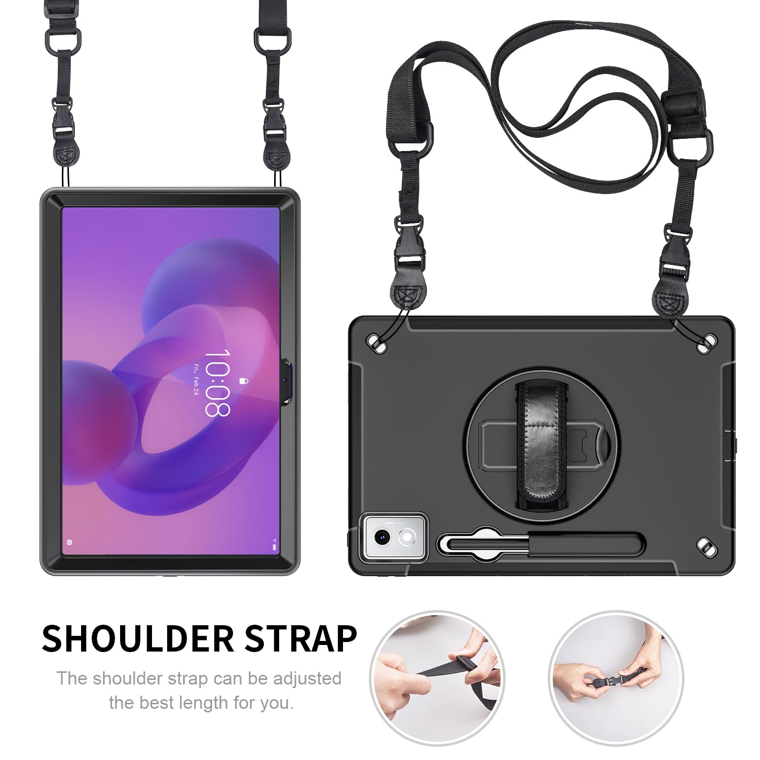 Bundle-Lenovo Idea Tab Pro Carrying Case with 2 Packs Anti Blue Light Tempered Glass Screen Protector 6