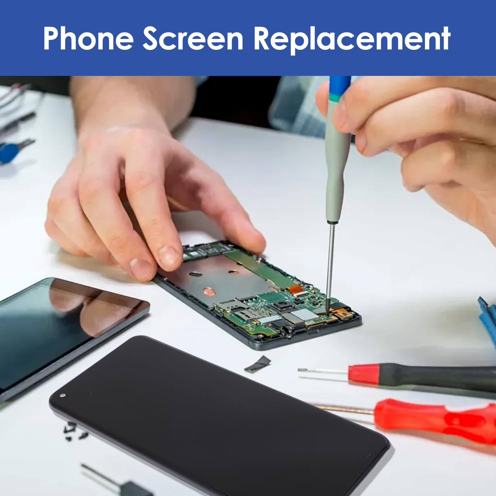 TFT for 8Pro, 1+8Pro, Phone Screen Replacement TFT Touch Screen Display Digitizer Assembly with Repair Kit for 8Pro 6