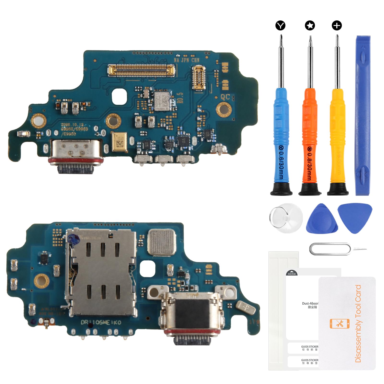 Charging Port Replacement for Samsung Galaxy S21 Ultra USB Type-C Charging Port Flex Cable Replacement with Tools - Compatible with SM-G998U SM-G998U1 All Models (Dock Connector Board Repair Kit) 2