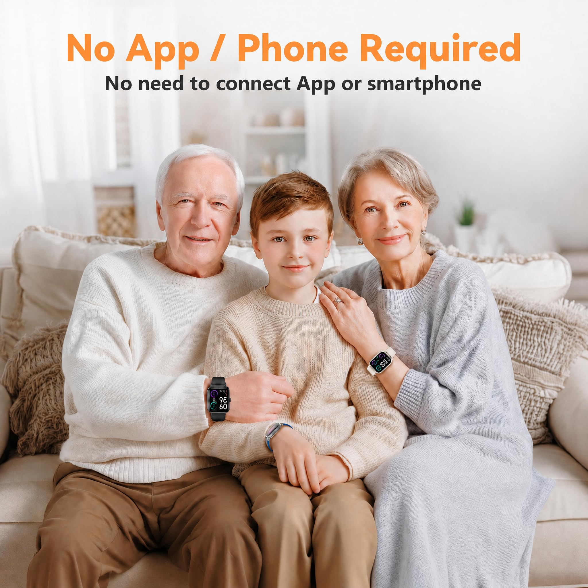 No APP No Phone Required Pedometer Watch, Senior Friendly, Step Counter 3