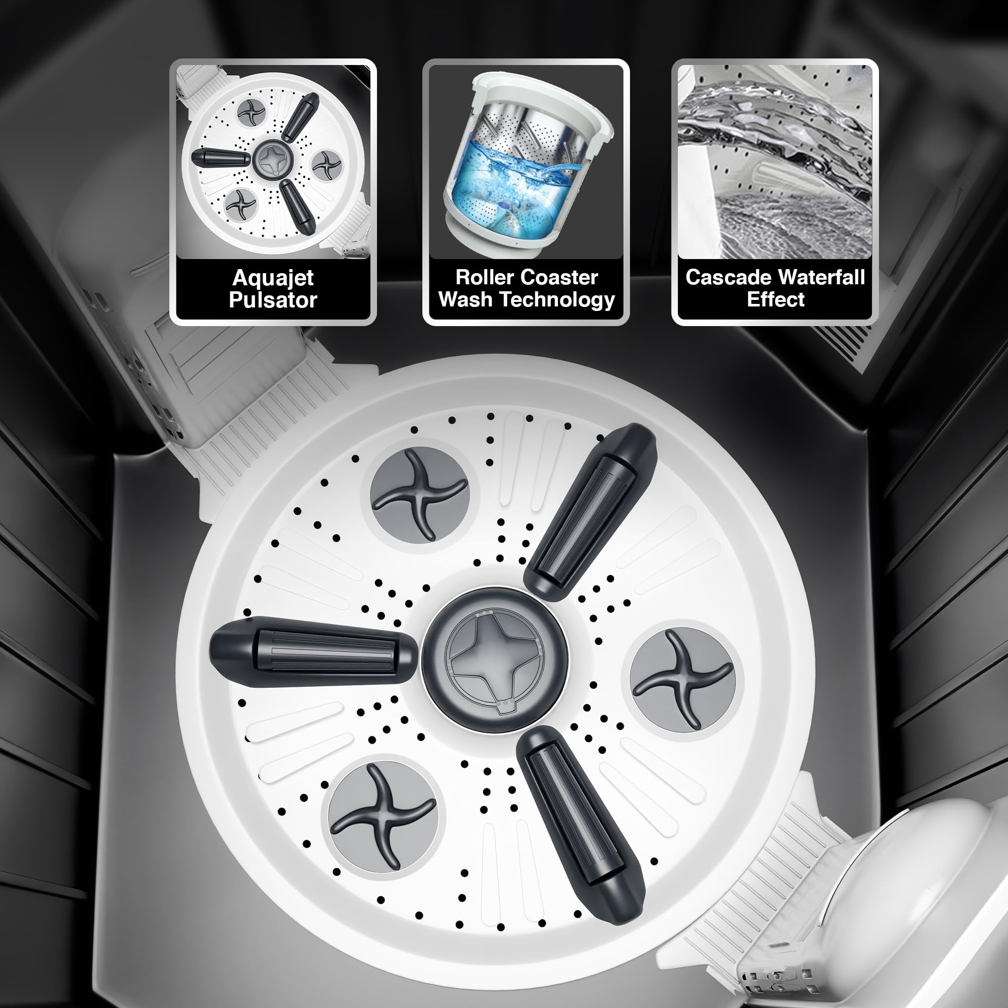 Godrej 10 Kg 5 Star, Tri-Roto Pulsator Ensure Powerful Scrub & Stain Removal, 370 W PowerMax Wash For Heavy Laundry, Semi Automatic Top Load Washing Machine (WSEDGE NEO 100 5.0 PB3 SLGR, Slate Grey) 3