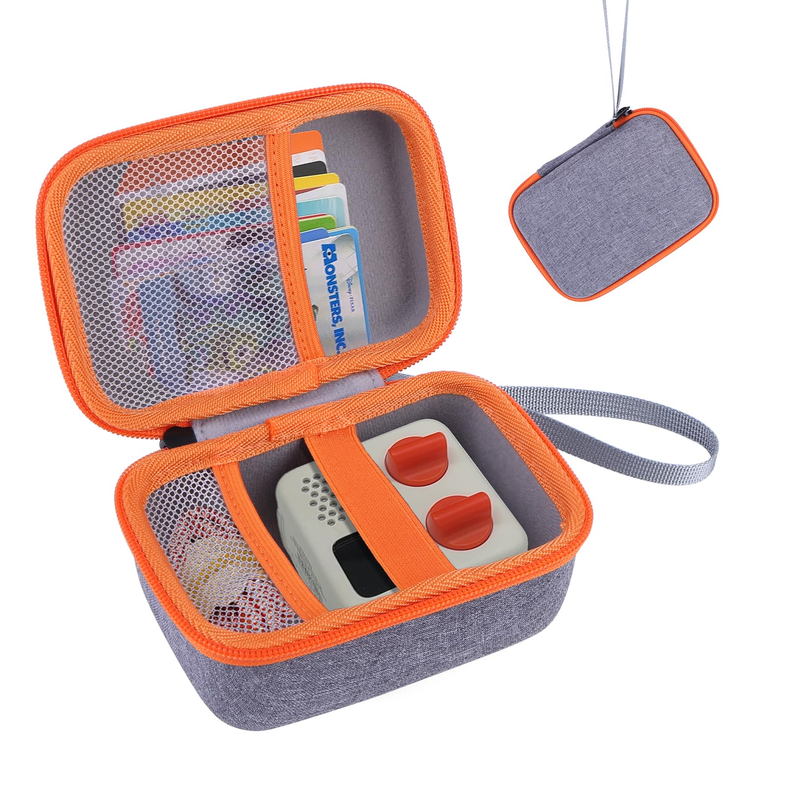 ASIEIT Carrying Case Compatible with Yoto Mini (2024 Edition), Travel Hard Case for Yoto Mini Player - Kids Music & Audiobook Player, Speaker, Radio and Card Bag Hold up to Yoto 36 Cards, Orange 1