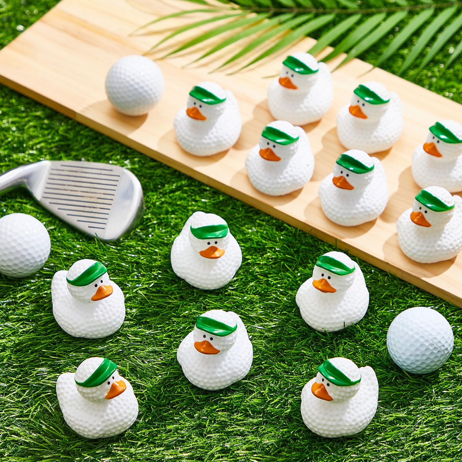Deekin 50 Pcs Golf Texture Rubber Ducks 4