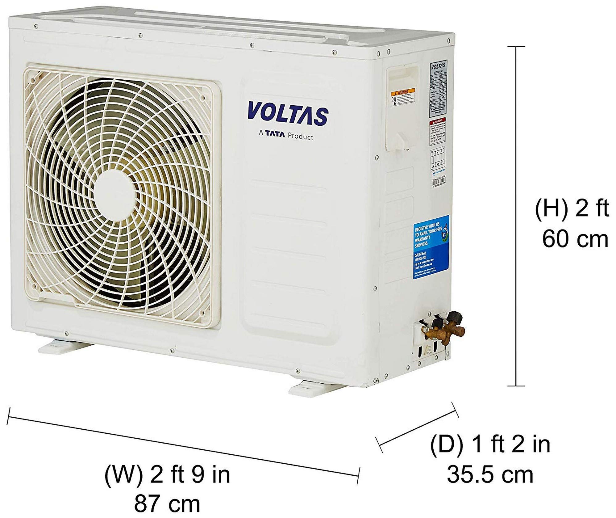 Voltas 1.5 Ton 3 Star Split AC (Copper 183 PZY-R (R-22/R-32) Red) 4