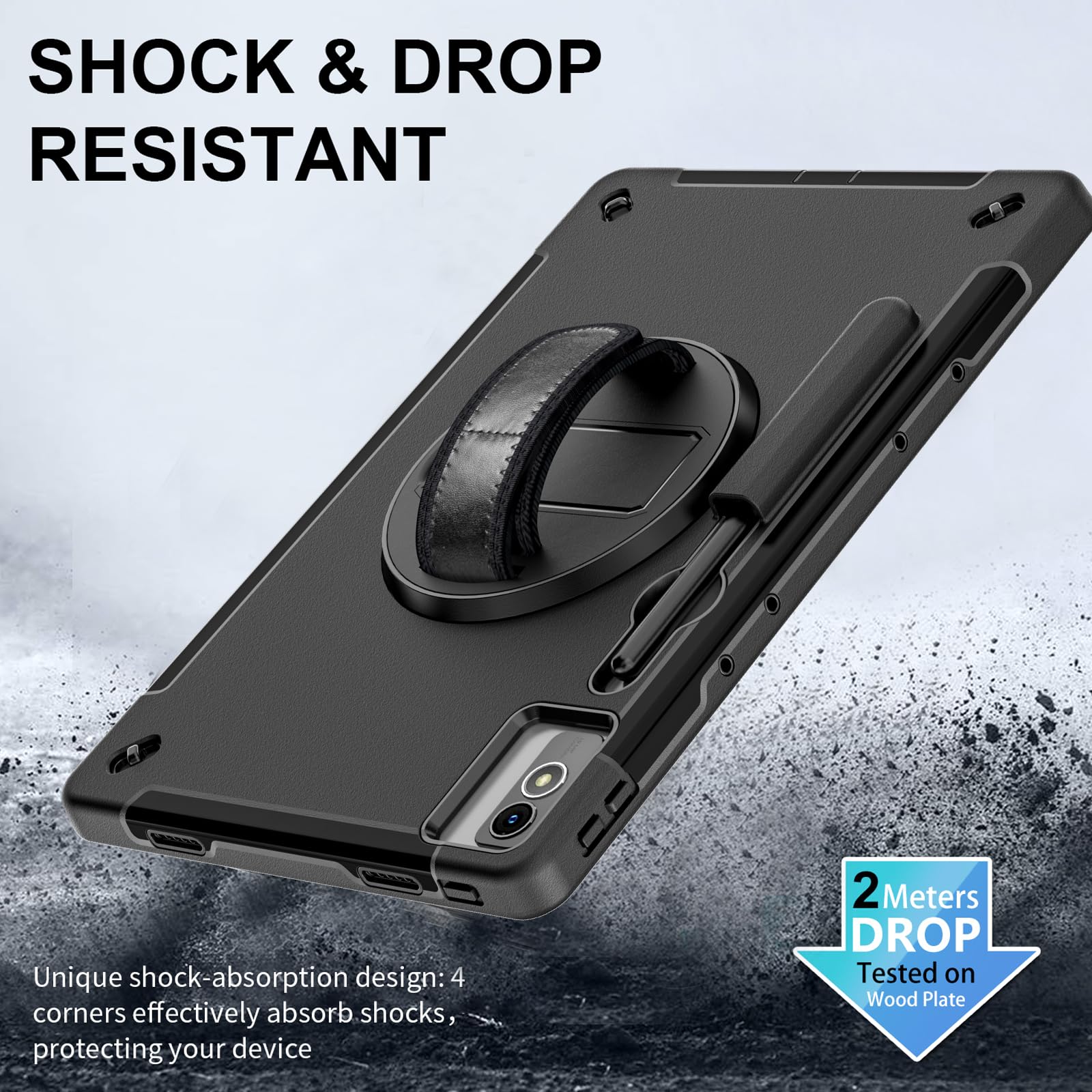 Bundle-Lenovo Tab P12 Carrying Case with 2 Packs Anti Blue Light Tempered Glass Screen Protector 5