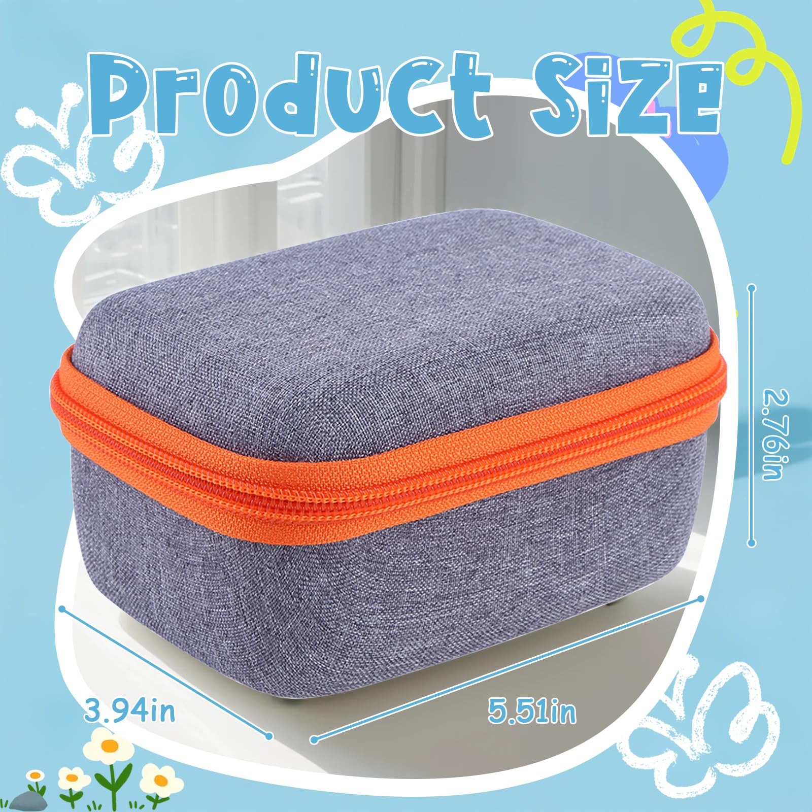 ASIEIT Carrying Case Compatible with Yoto Mini (2024 Edition), Travel Hard Case for Yoto Mini Player - Kids Music & Audiobook Player, Speaker, Radio and Card Bag Hold up to Yoto 36 Cards, Orange 6