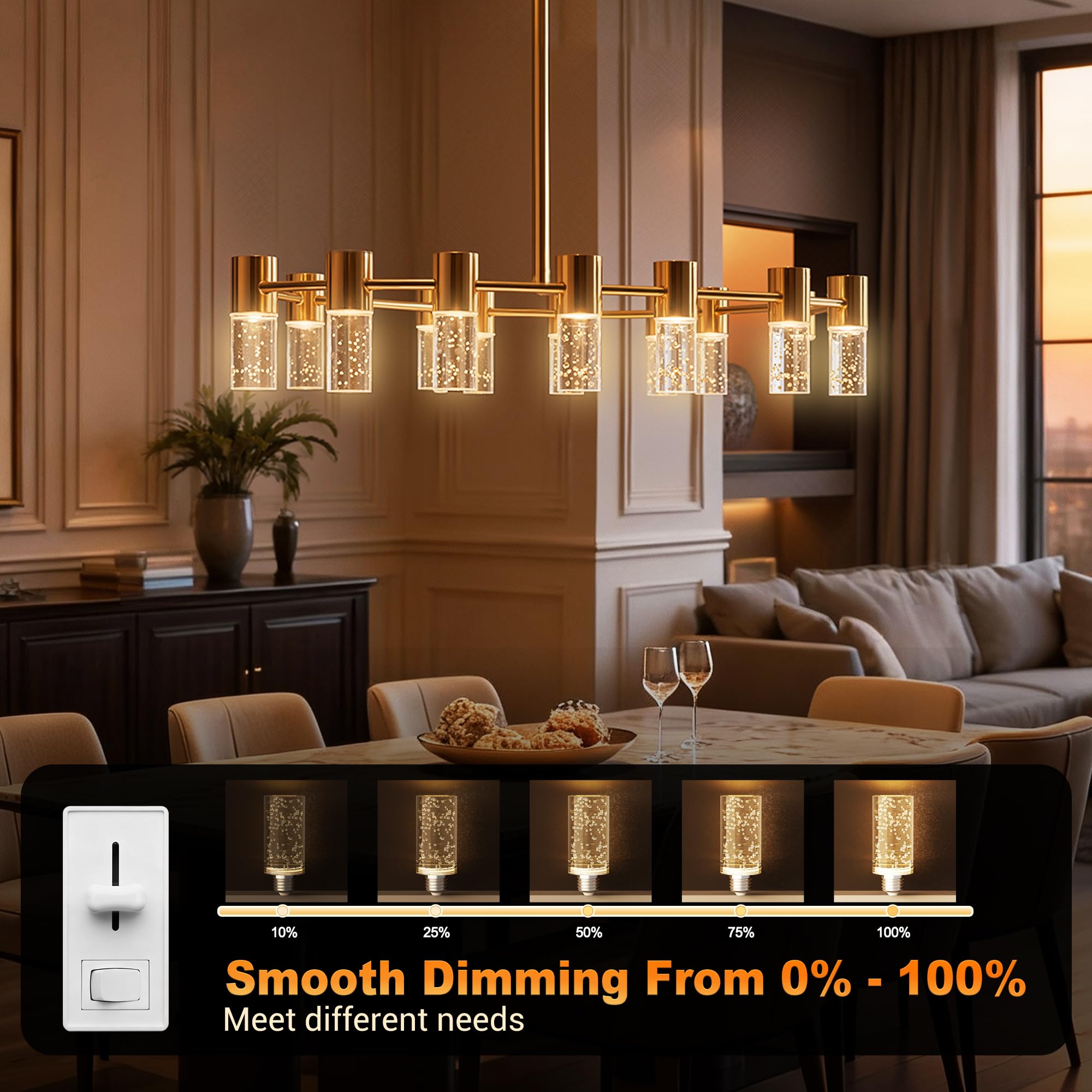 JandCase LED Bulb,5W,3000K,500LM Dimmable E26 Acrylic Bubble Bulb with Ceramic Base, Suitable for E26 Lighting Fixtures Including Chandeliers, Wall Sconces, Table Lamps, and Vanity Lights-2 Pack 4
