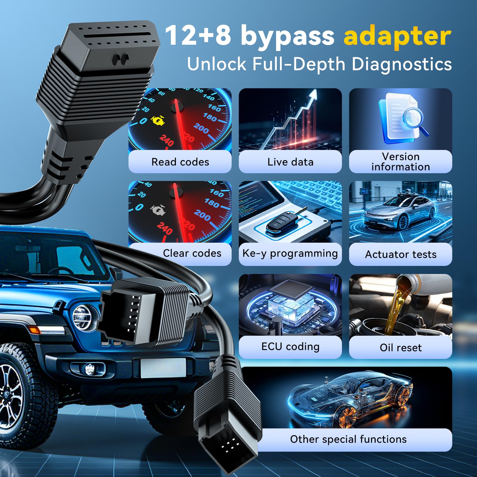 THINKSCAN 689BT TPMS Combos With 12+8 Connector, Professional OBD2 Scanner Diagnostic Tool with TPMS, Activate/Read/Learn Sensor Tool with VENU iPro, Programming Sensors(Pack in 315/433MHz VENU5) Only 6