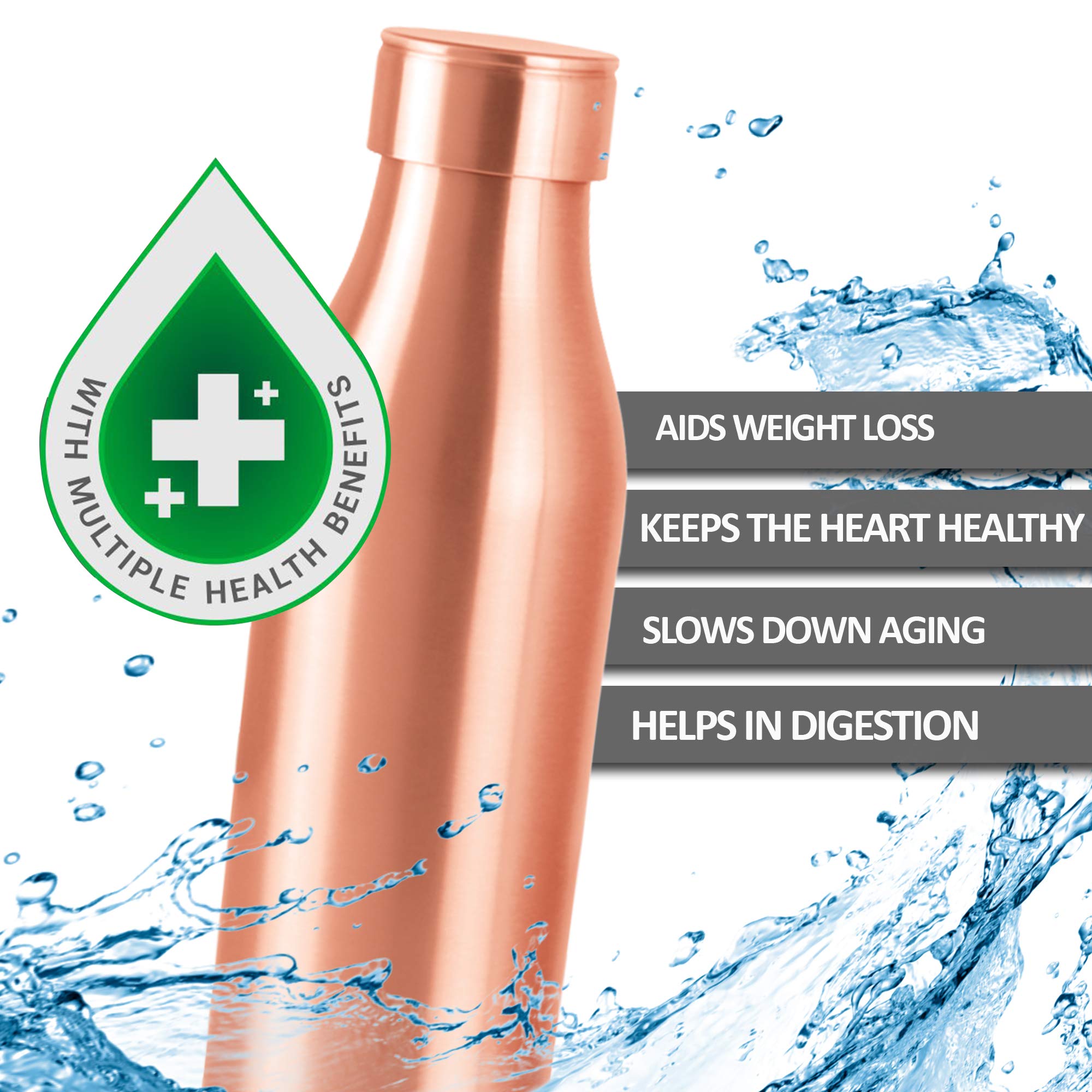 Milton Copper Charge 1000 Water Bottle, 930 ml, Set of 1, Copper 4