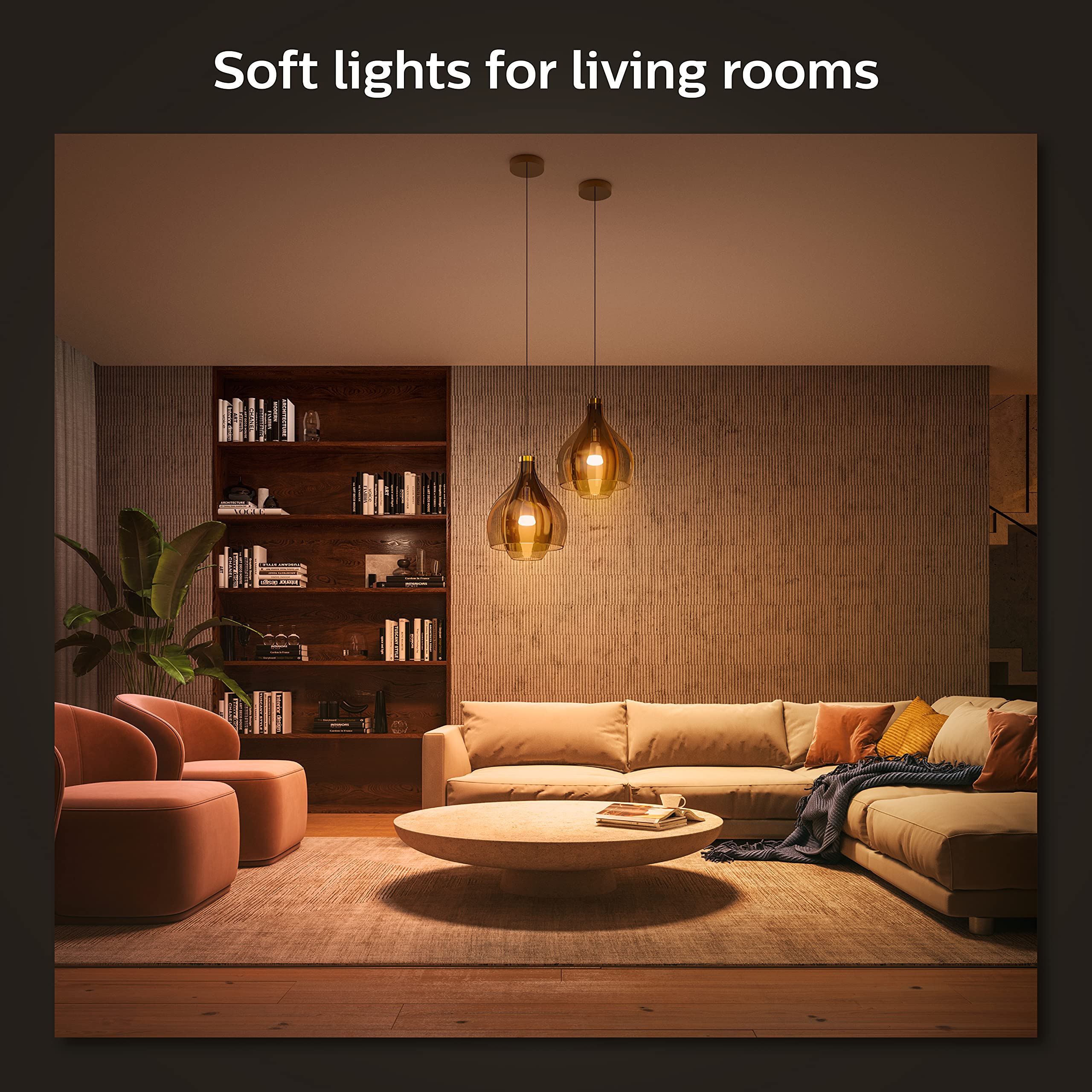 Philips Hue Smart Light Starter Kit - Includes (1) Bridge and (4) 75W A19 E26 LED Smart White Ambiance Bulbs - Control with App - Compatible with Alexa, Google Assistant, and Apple HomeKit 5