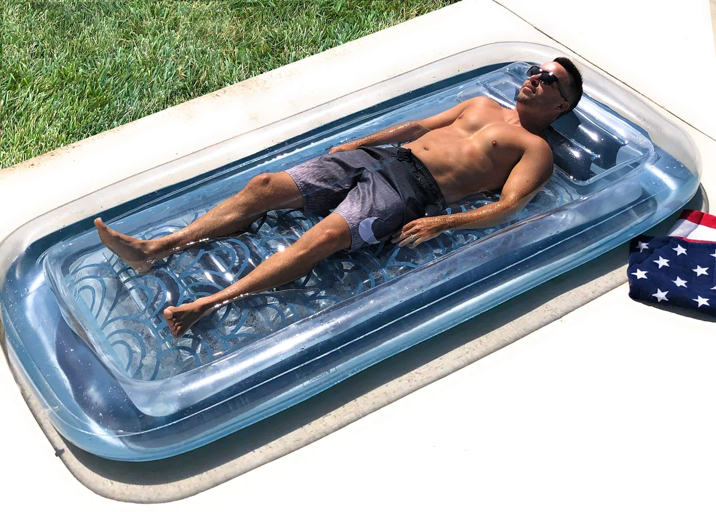 Rey INFLATABLES Inflatable Adult Tanning Pool I Suntan Tub – Outdoor Lounge Pool I Adult Kiddie Blow Up Pool I Blowup One Person Personal Pool for Relaxation and Sunbathing 5