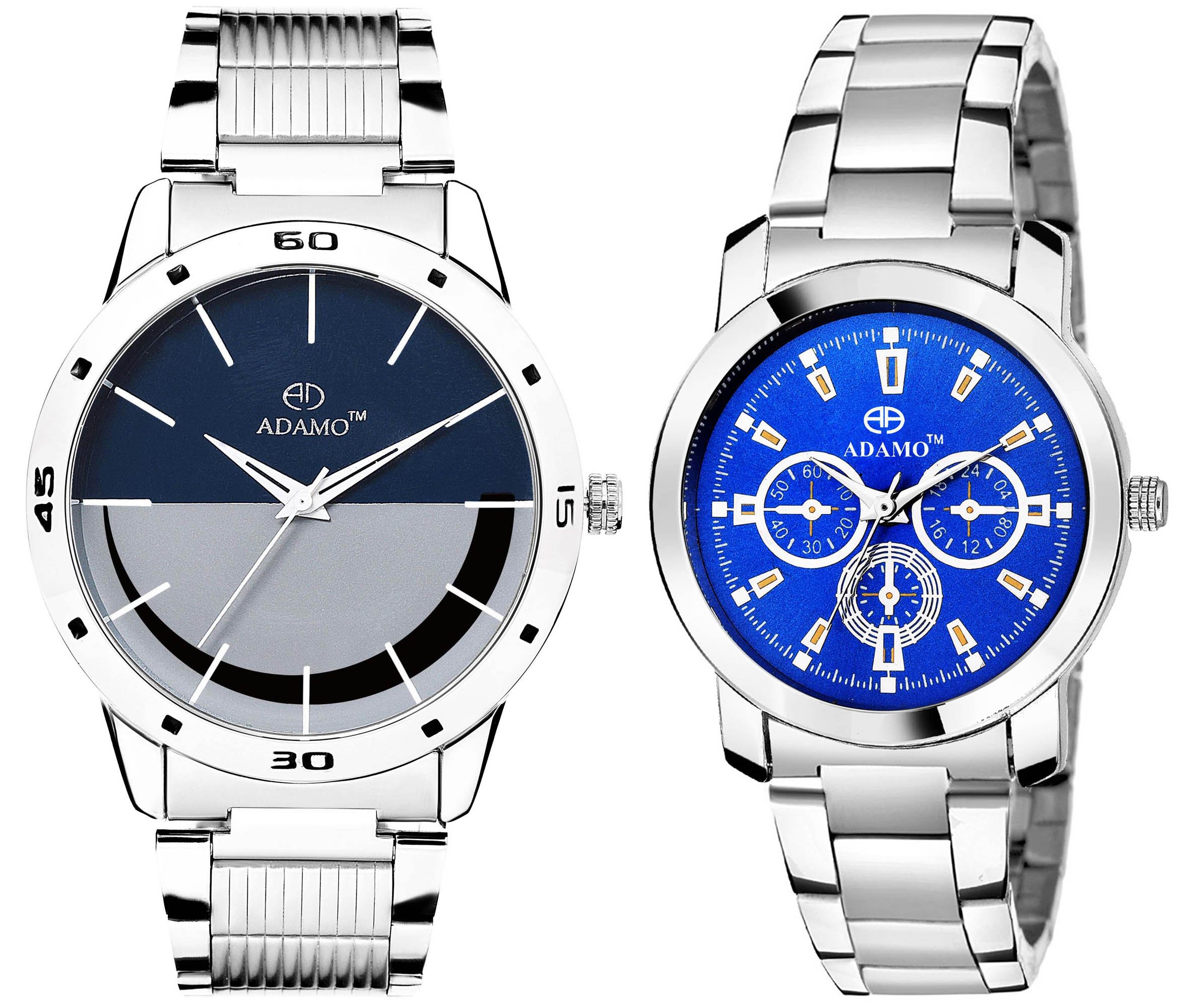 ADAMO Designer Couple Combo Wrist Watch 817-324SM05 1