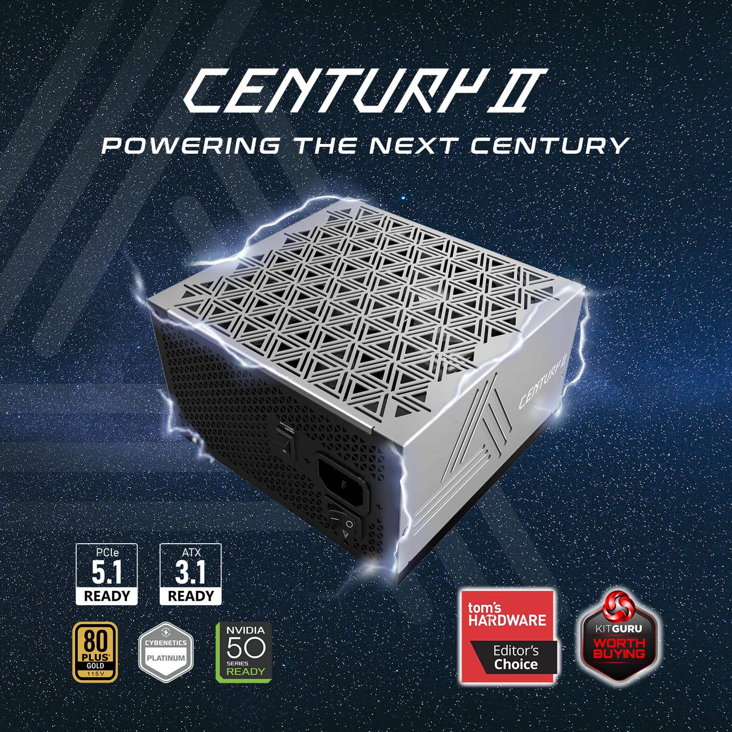 MONTECH Century II 1050W ATX 3.1 Fully Modular 80 Plus Gold Power Supply 3