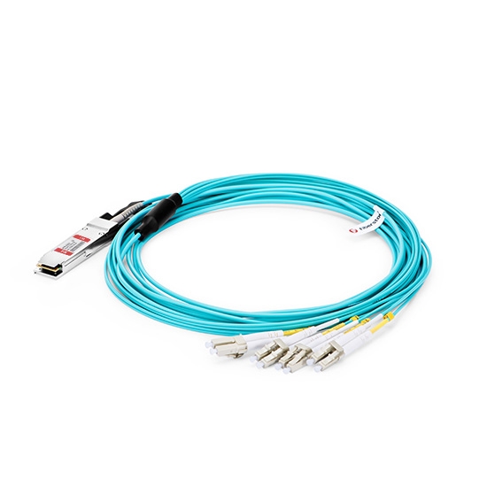 30m (98ft) Juniper Networks EX-QSFP-8LC-AOC30M Compatible  40G QSFP+ to 4 Duplex LC Breakout Active Optical Cable 2