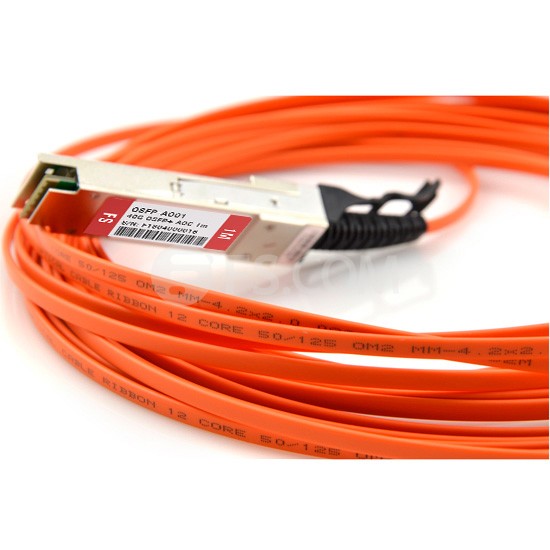 1.25m (4ft) 40G QSFP+ Active Optical Cable for FS Switches 6